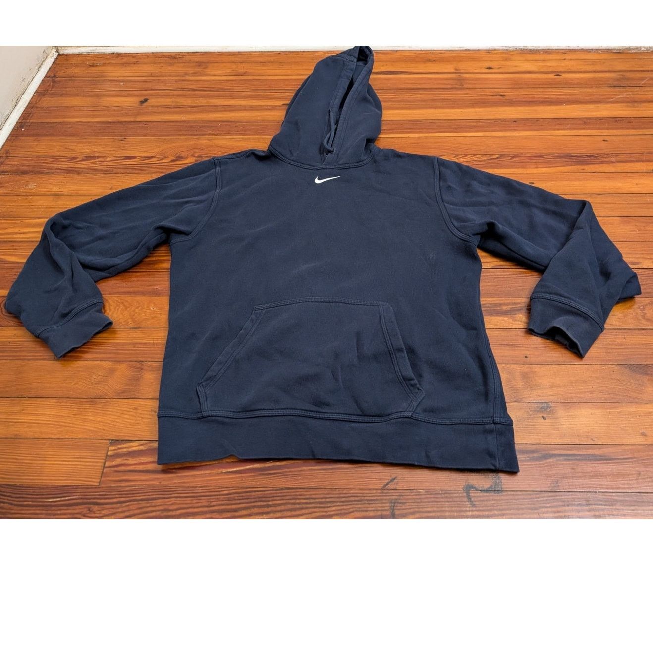 Nike Nike Blue Mens Small Center Swoosh Hoodie Size US S / EU 44-46 / 1 - 1 Thumbnail