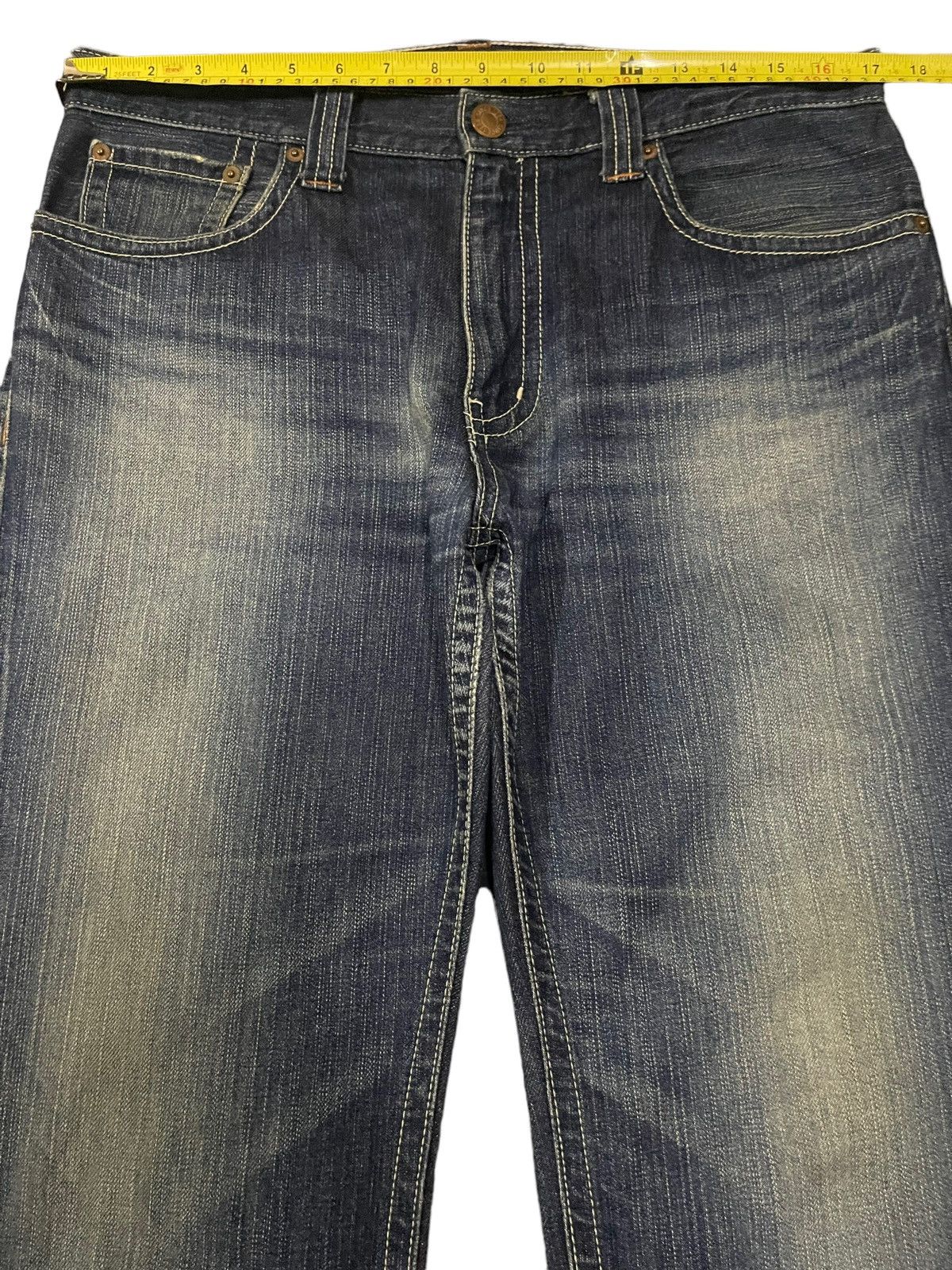 Uniqlo Vintage Y2K Japanese Uniqlo Blue Faded Wash Regular Bootcuts Size US 34 / EU 50 - 11 Thumbnail