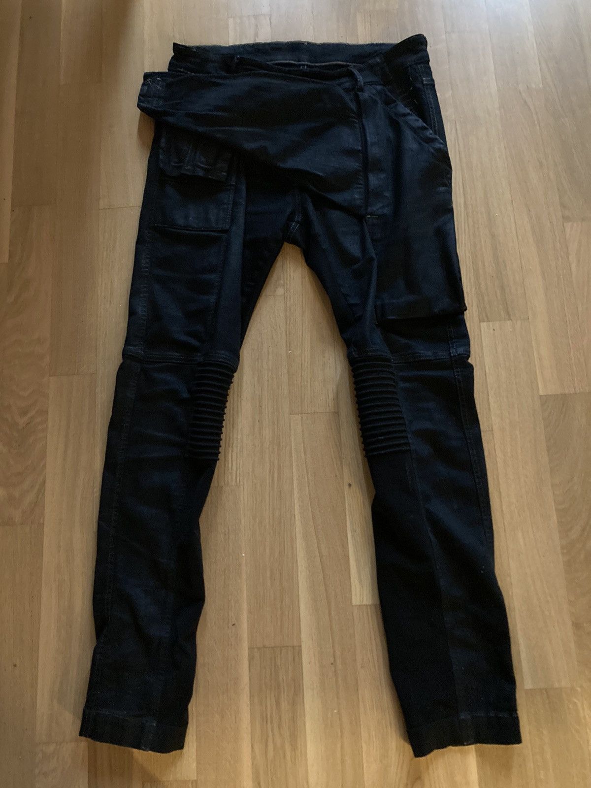 image of Rick Owens Drkshdw Black Matte Memphis Jeans, Men's (Size 32)
