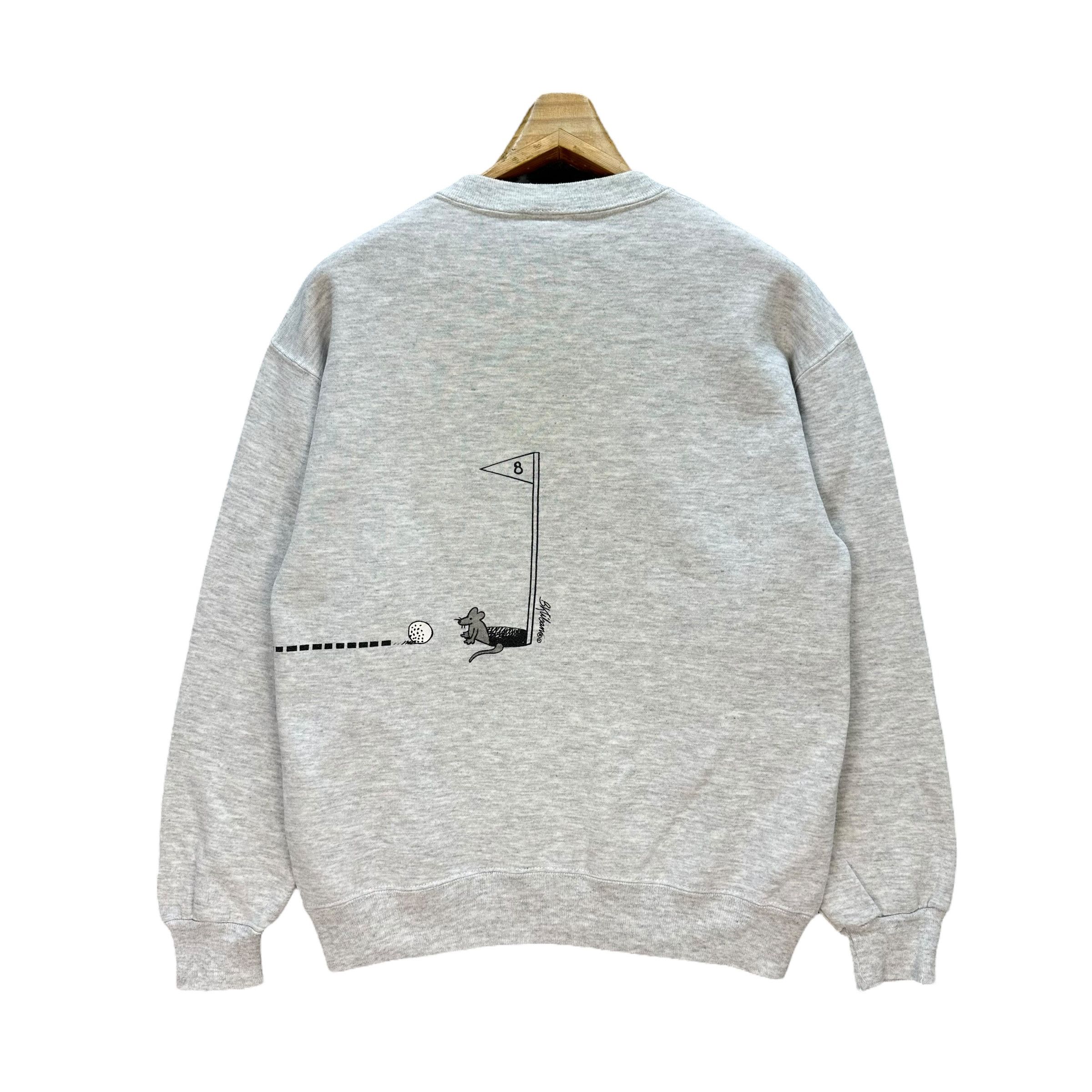Vintage 90s CRAZY SHIRT Hawaii Cat Golf Big Logo Sweatshirt #A5-0108 Size US M / EU 48-50 / 2 - 10 Thumbnail