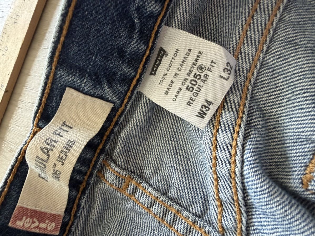Levi's Vintage Y2K 03 Levis 505 Sz 34x32 Distressed Fade Size US 34 / EU 50 - 6 Thumbnail