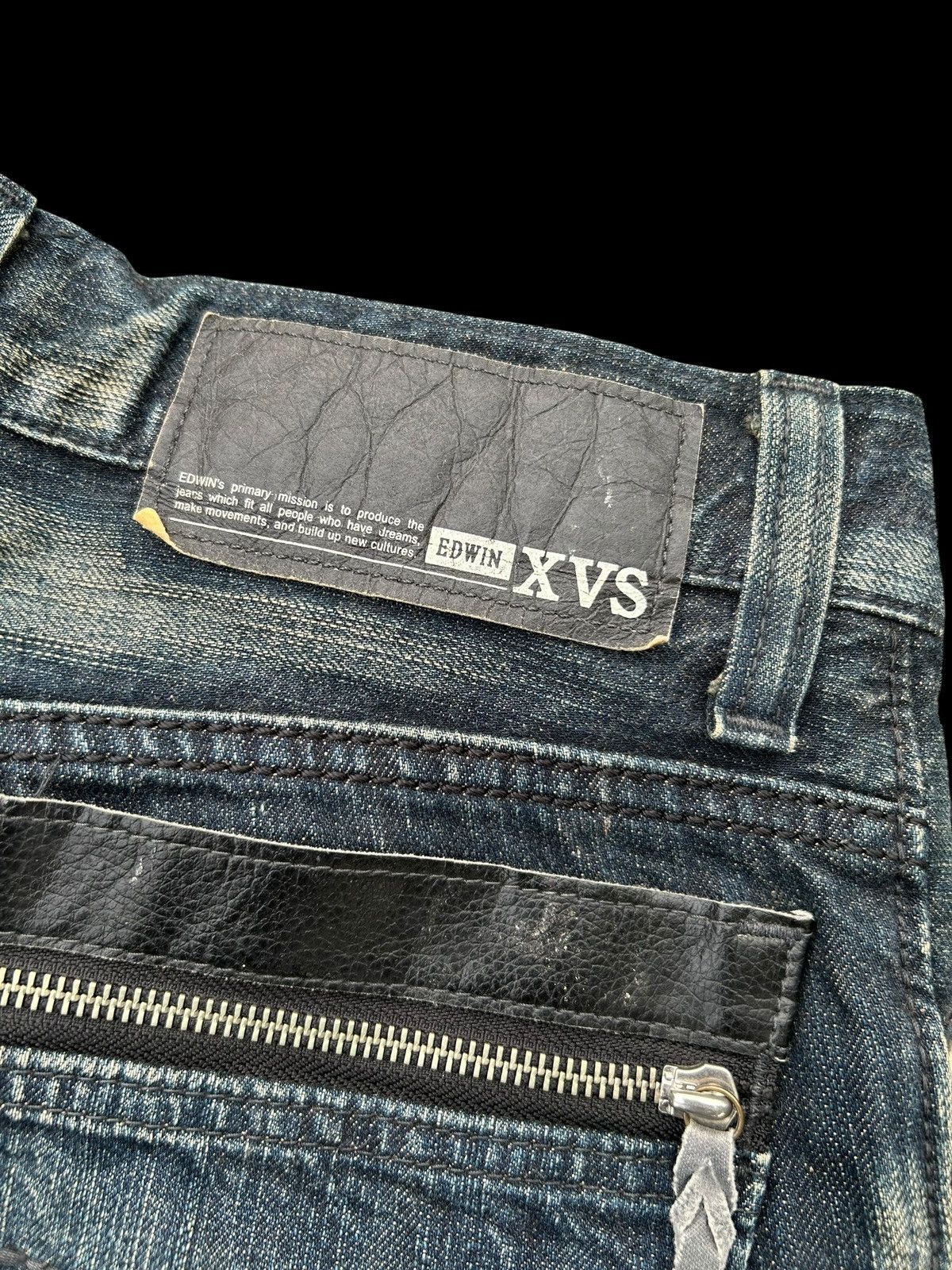 Edwin × Kapital × Vintage 🎌☠️ EDWIN XVS PUNK DISTRESSED JAPANESE DENIM JEANS ☠️🎌 Size US 28 / EU 44 - 11 Thumbnail