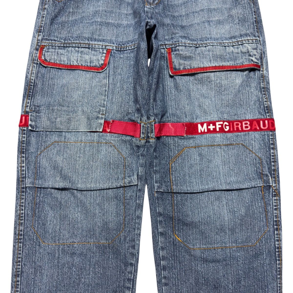 Marithe + Francois Girbaud Marithe Francois Girbaud Velcro Strape Denim Baggy Jeans Size US 36 / EU 52 - 6 Thumbnail