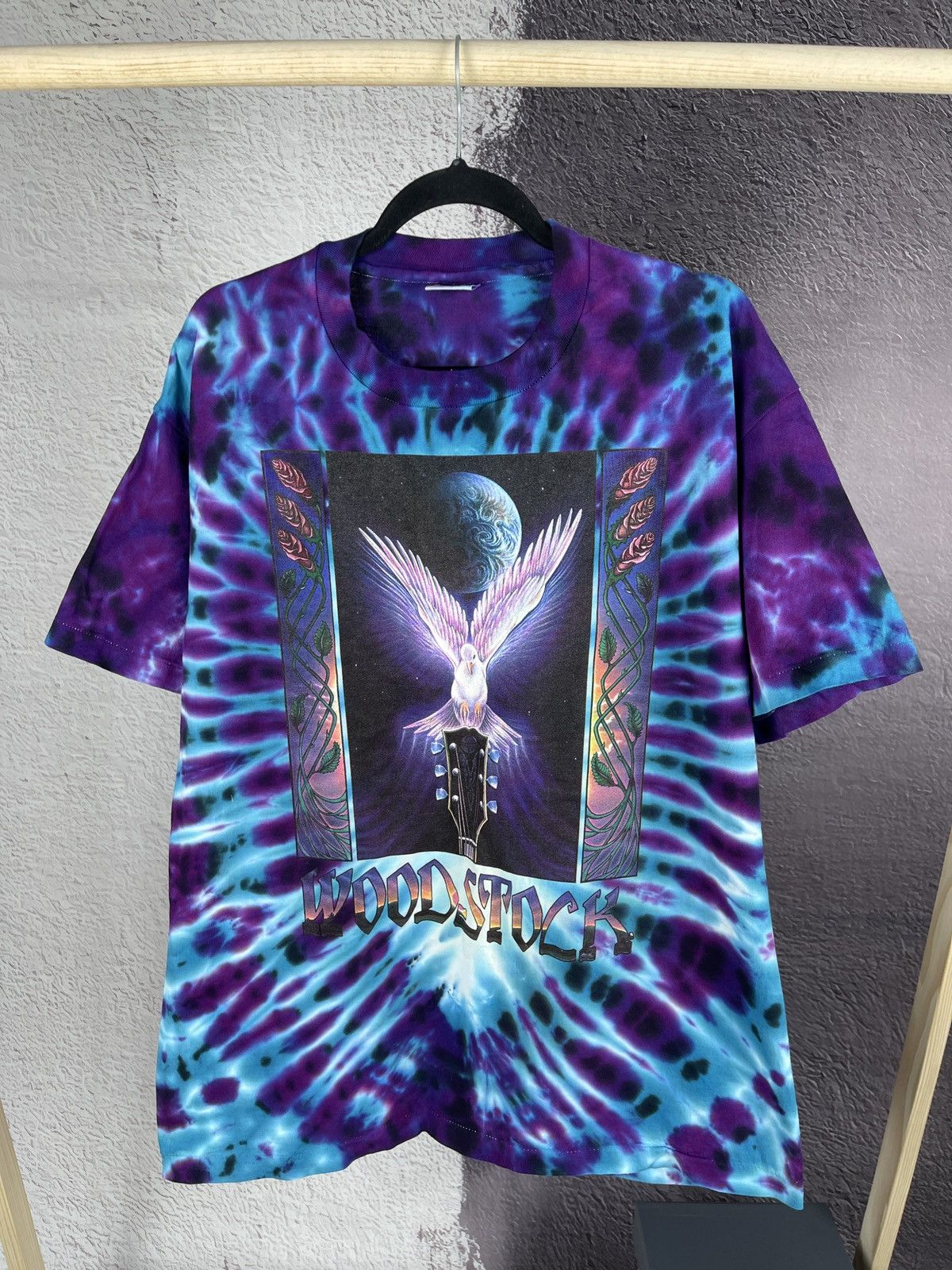 Anvil Woodstock vintage 90s Anvil made in USA tie dye rare tee Size US XL / EU 56 / 4 - 2 Thumbnail