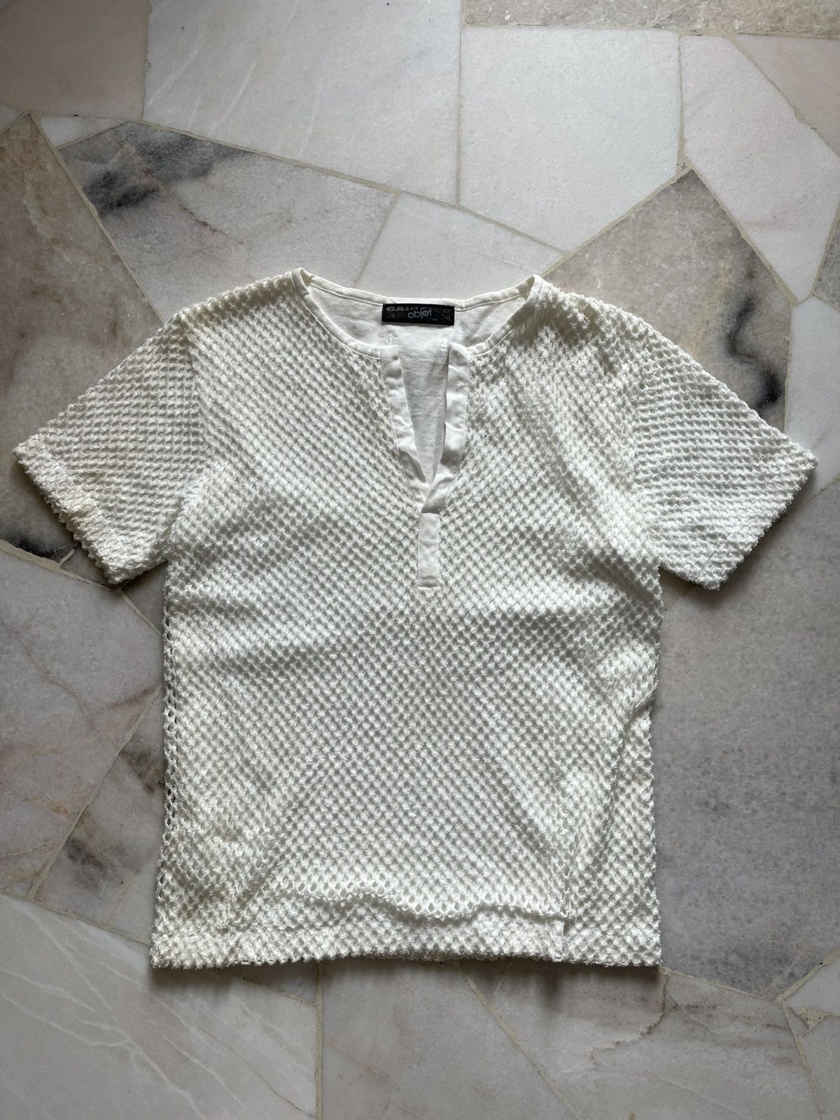 Jean Paul Gaultier 90s Jean Paul Gaultier Mesh Layered V Shirt #99 Size US M / EU 48-50 / 2 - 6 Thumbnail