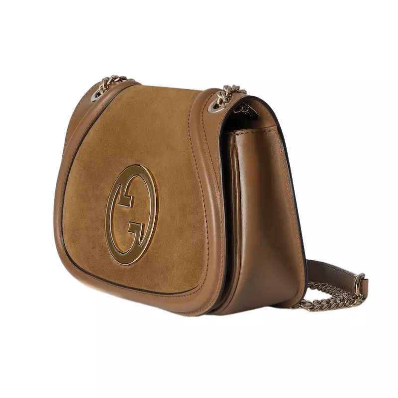 Gucci GUCCI Blondie Medium Light Brown Suede Shoulder Bag Size ONE SIZE - 2 Thumbnail