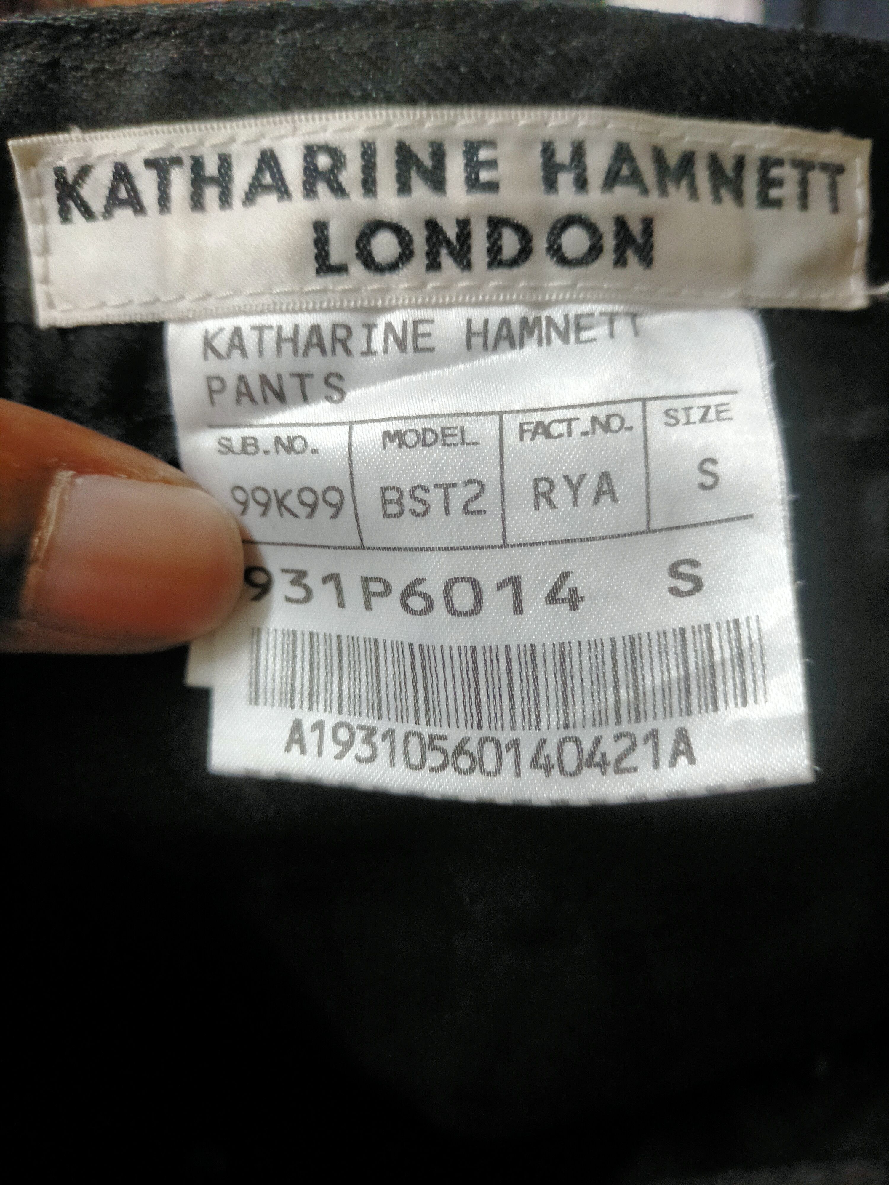 Japanese Brand Katharine Hammett London Black Wax Pants Size US 30 / EU 46 - 10 Thumbnail