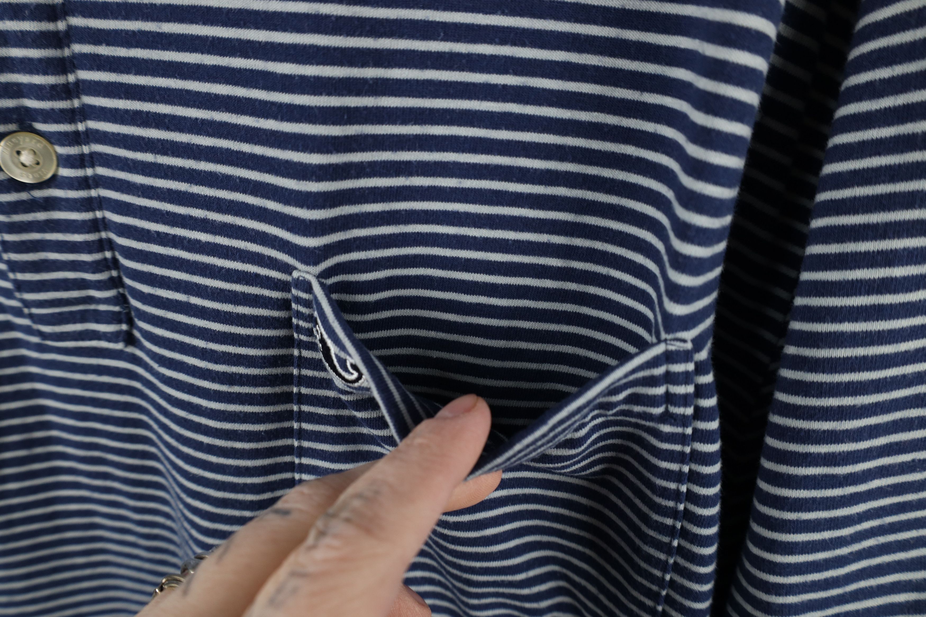 Vineyard Vines × Vintage Vineyard Vines Edgartown Logo Jersey Knit Striped Polo Shirt Size US XXL / EU 58 / 5 - 5 Thumbnail