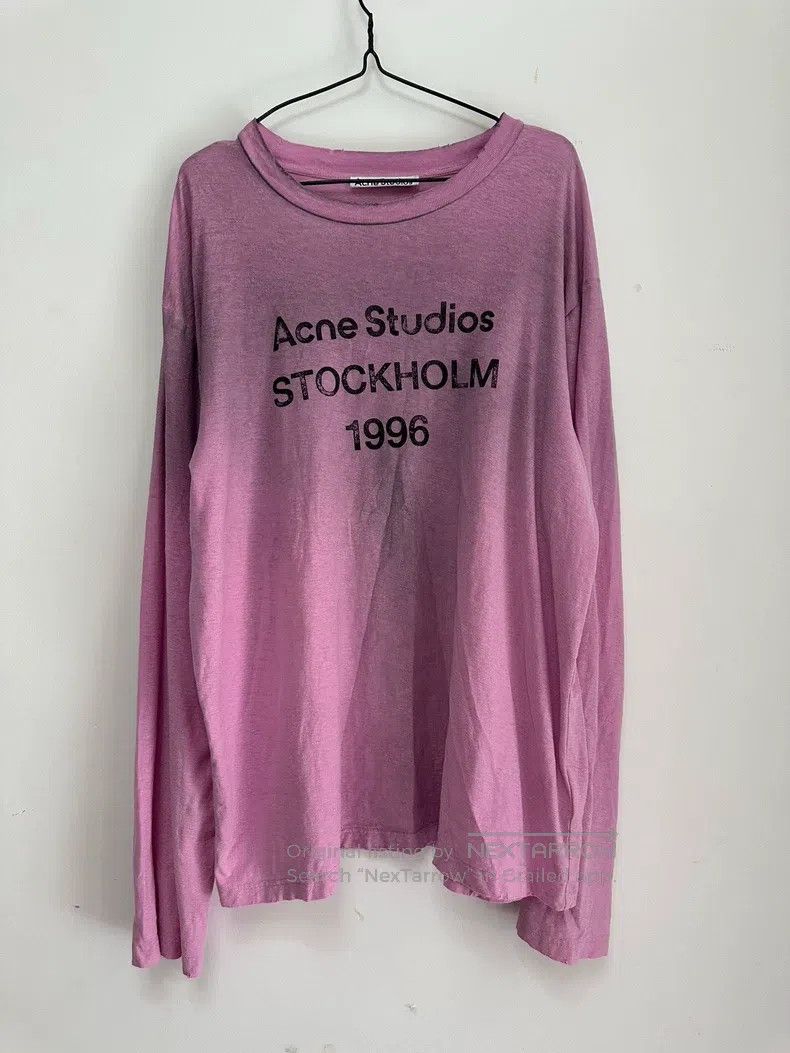 Acne Studios Acne Studios 1996 letter print distressed long-sleeve T-sh Size US L / EU 52-54 / 3 - 1 Thumbnail