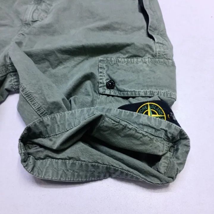 Stone Island Stone Island Green Casual Cargo Shorts for Men -2506 Size US 34 / EU 50 - 7 Thumbnail