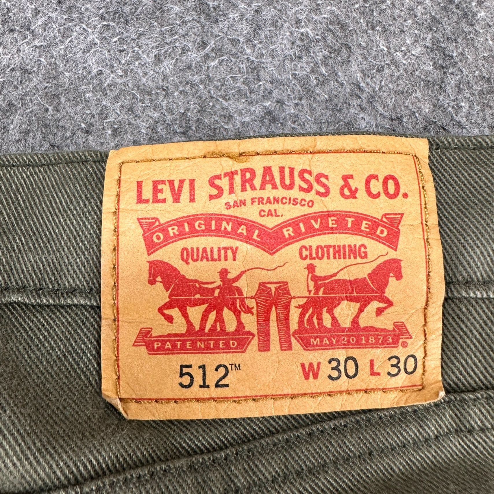 Levi's Levi's 512 Jeans Mens 30x30 Green Slim Straight Leg Light Wash Stretch Denim Modern 500 Series Mens Size US 30 / EU 46 - 4 Thumbnail