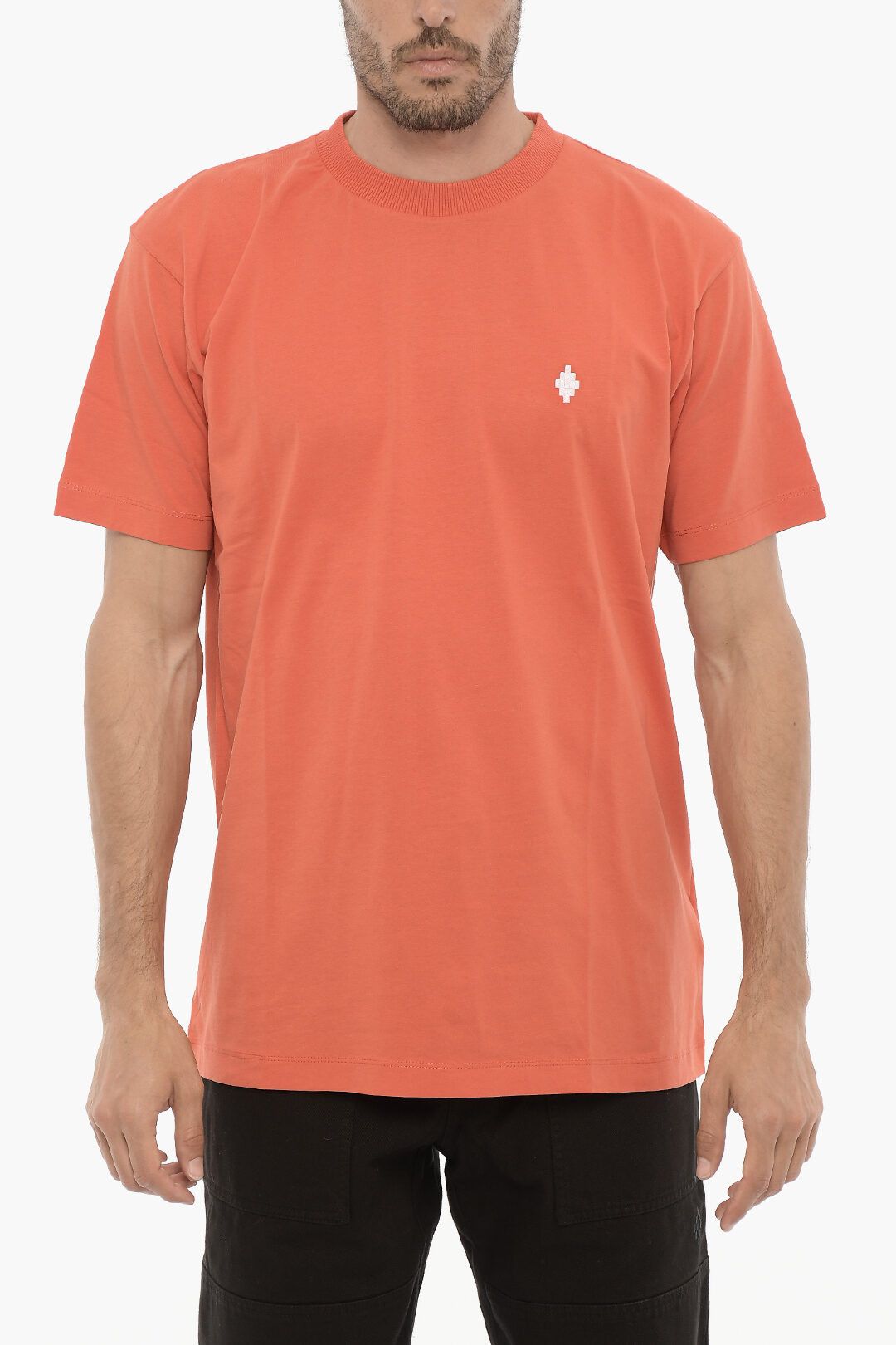 Marcelo Burlon og1mm0824 Crewneck T-Shirt in Orange Size US XXL / EU 58 / 5 - 1 Thumbnail