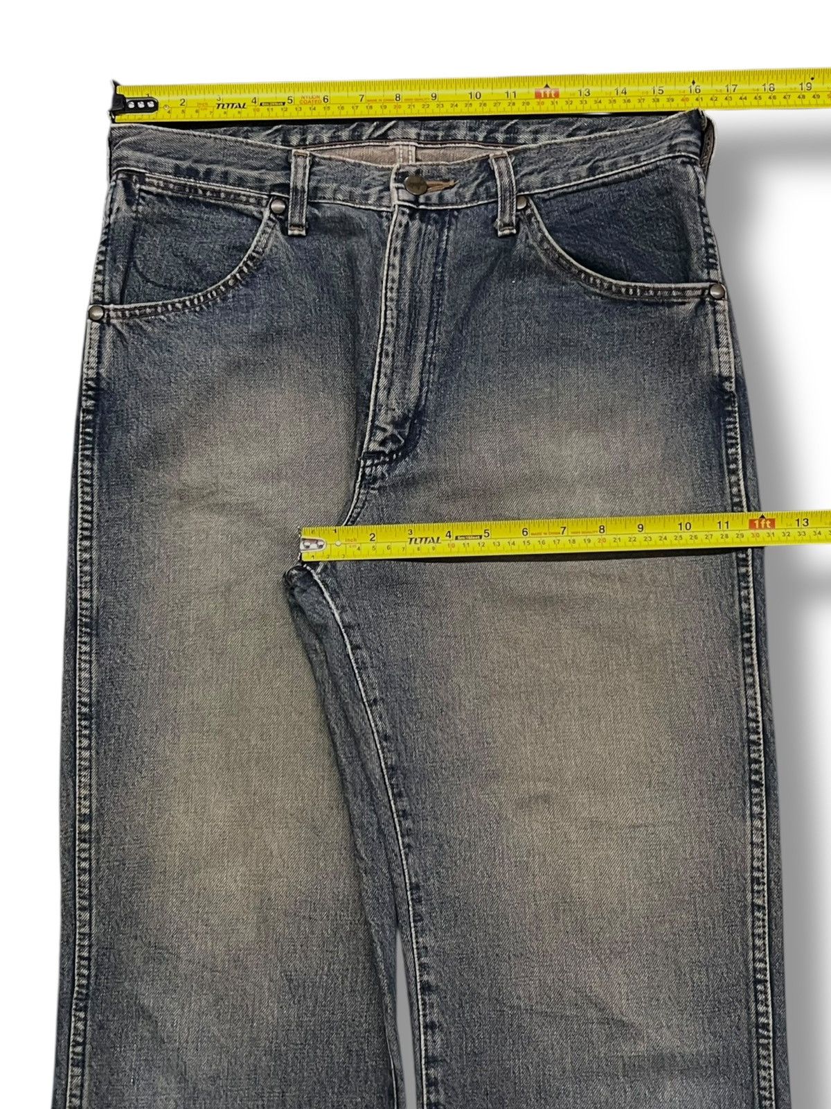 Wrangler Bootcut Vintage 90s Wrangler Blue Bell USA - Faded Mud Wash Size US 32 / EU 48 - 15 Thumbnail