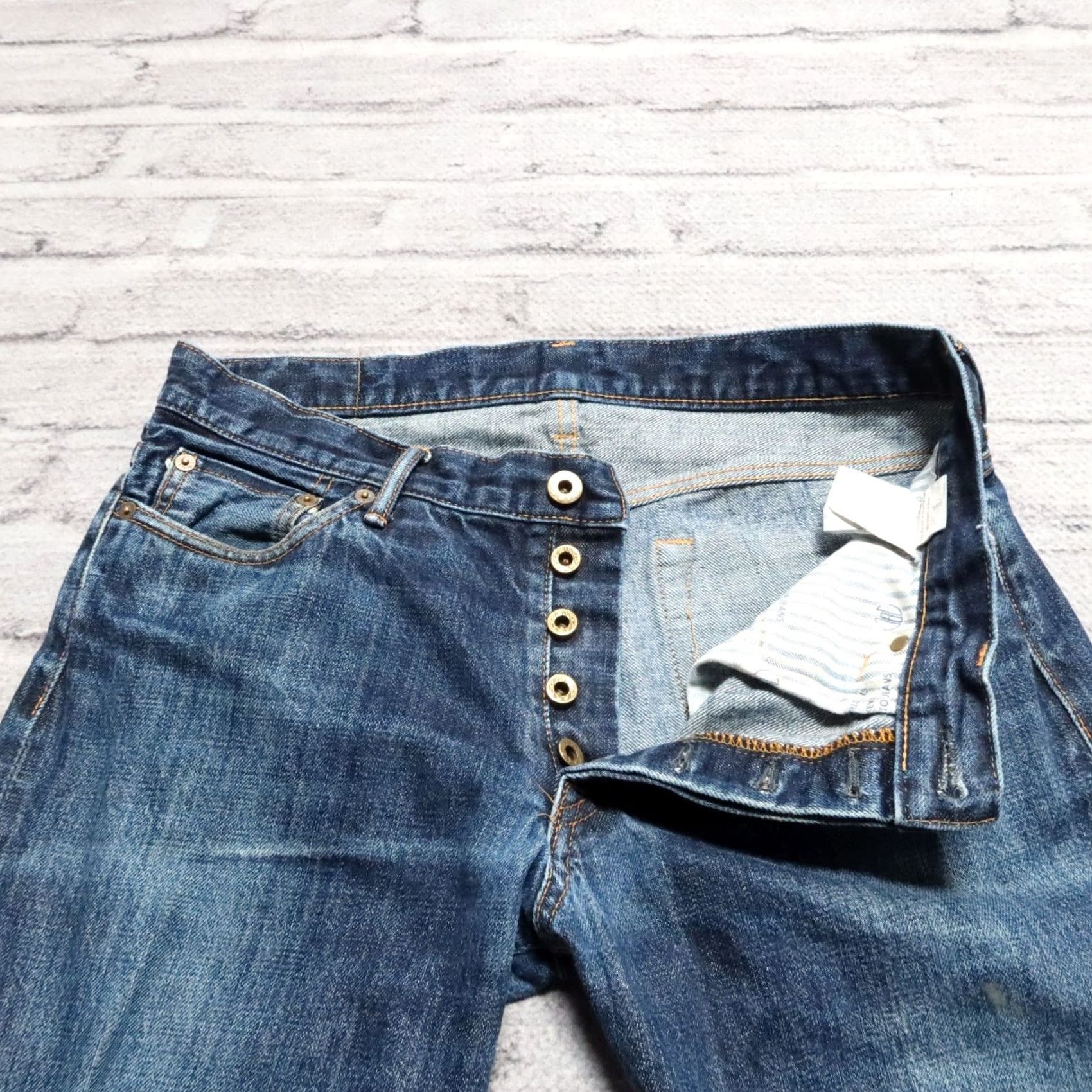 Japan Blue Japan Blue Circle Denim Jeans Size 30-31 Regular Distressed Vintage Men Denim Jeans Medium Wash Distressed Vintage Mens 30-31 32 1/2 Circles? Size US 30 / EU 46 - 5 Thumbnail