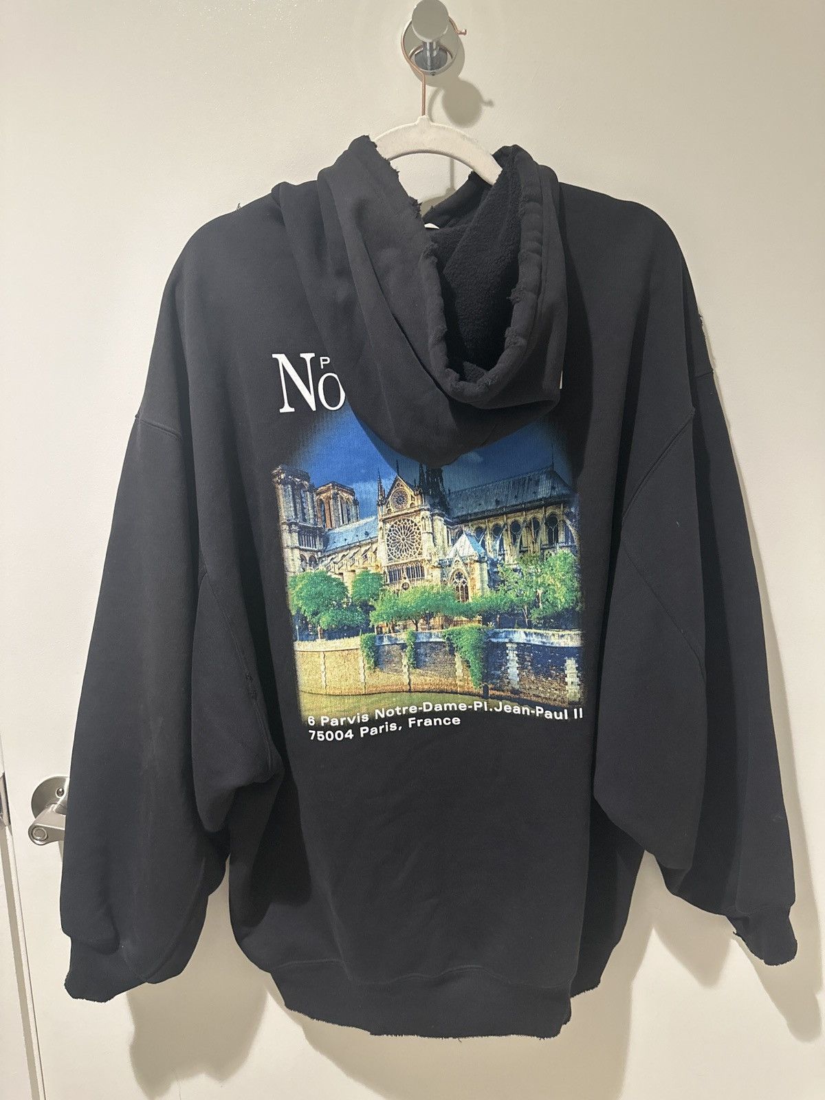 Balenciaga Balenciaga Sacre Coeur Destroyed Hoodie | Grailed 