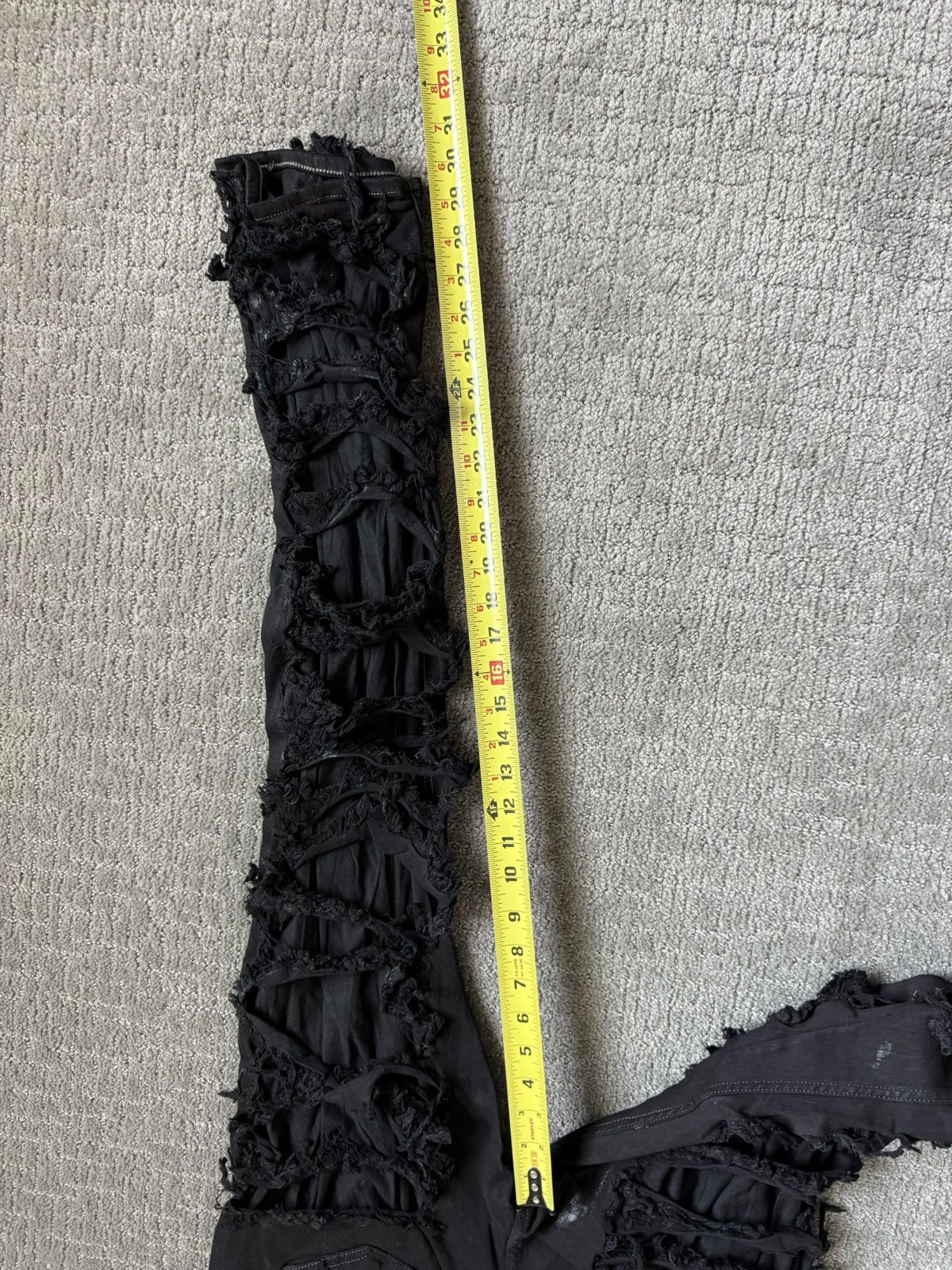 Rick Owens DRKSHDW DETROIT RIPPED SKINNY JEANS Size US 33 - 9 Thumbnail