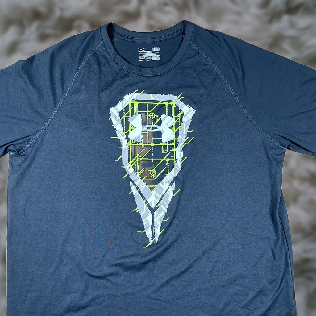 Under Armour Under Armour Loose Heatgear CrewNeck Graphics T-Shirt Mens Size L Teal Size US L / EU 52-54 / 3 - 1 Thumbnail