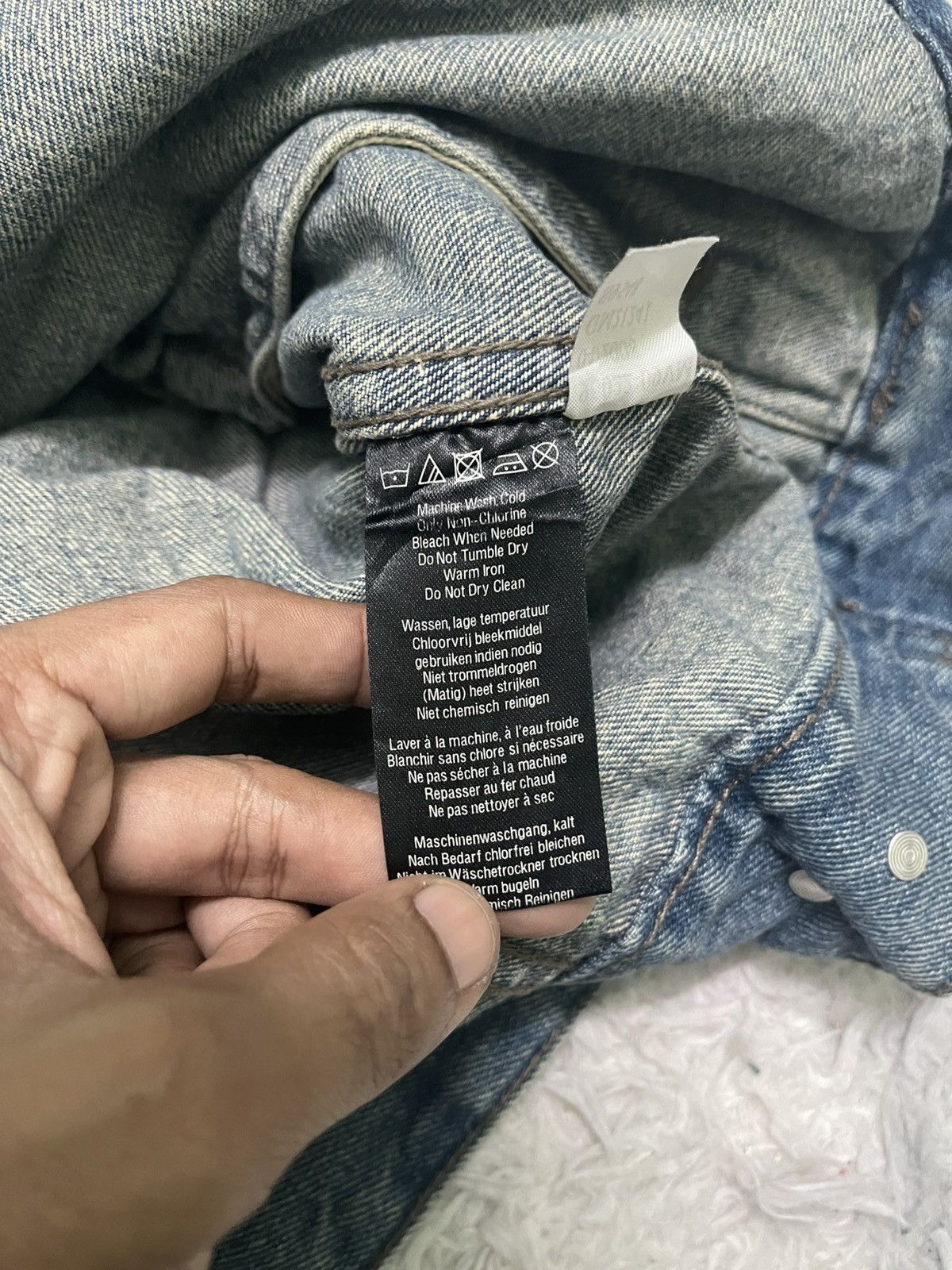 Harley Davidson 2000s HARLEY DAVIDSON EMBROIDERED LOGO DENIM DISTRESSED Size US L / EU 52-54 / 3 - 11 Thumbnail