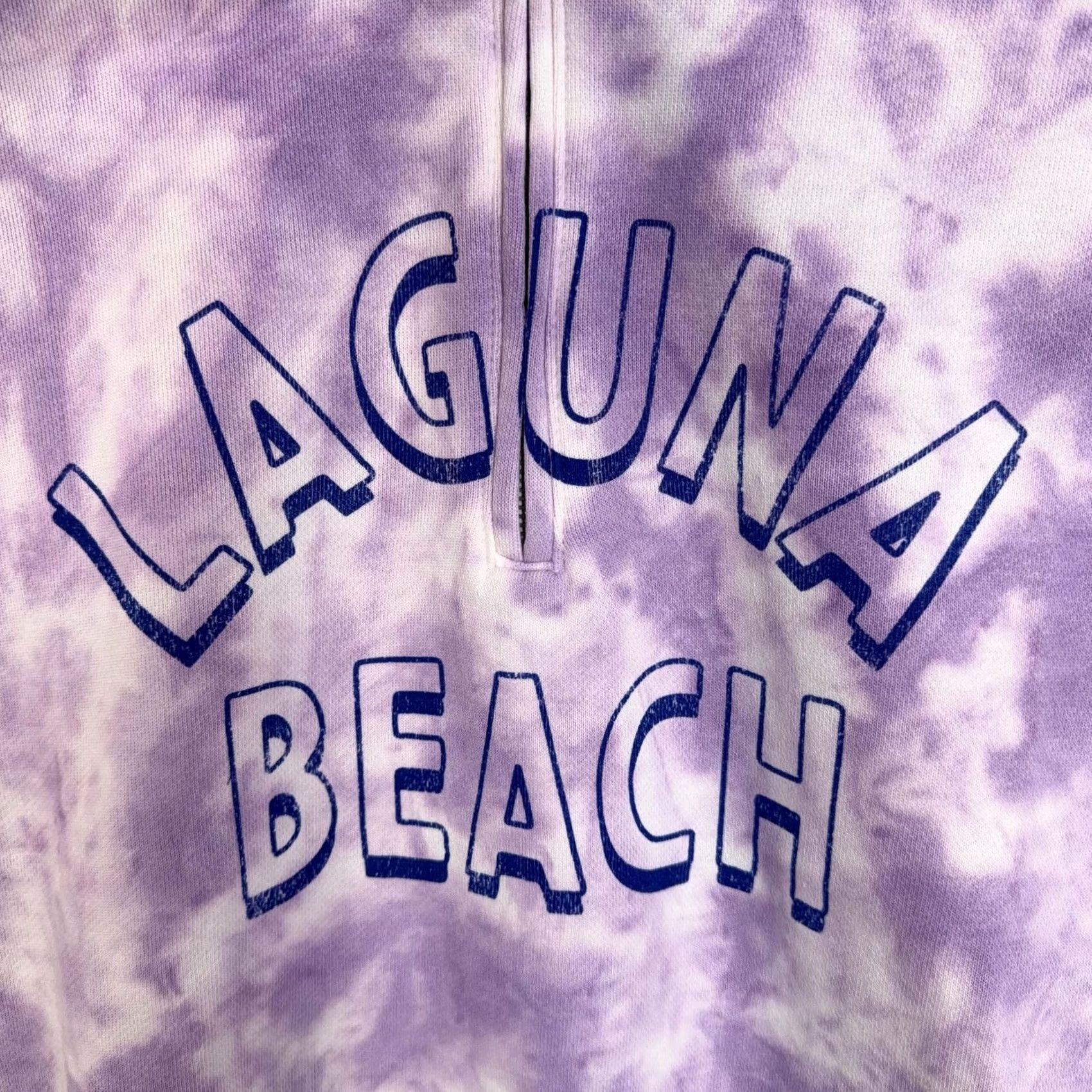Vintage GEAR FOR SPORTS Laguna Beach Sweatshirt Womens Small Purple Tie Dye 1/4 Zip NWT California Cali Batik Fleece Pullover Shirt Womens SS0 Size S / US 4 / IT 40 - 2 Thumbnail