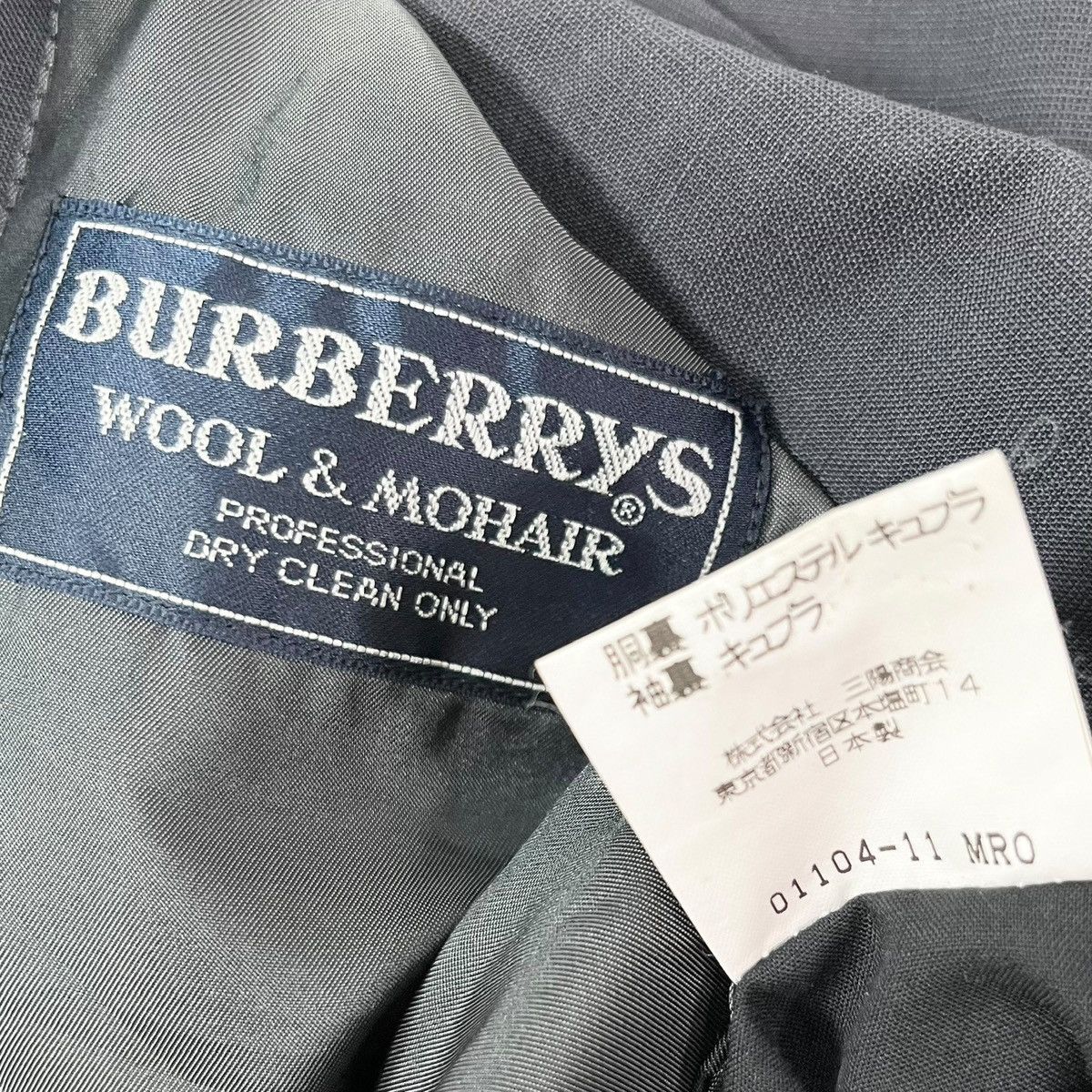 Burberry × Vintage Vintage 90’s Burberrys Wool & Mohair Men’s Blazer Jacket Size US M / EU 48-50 / 2 - 10 Thumbnail
