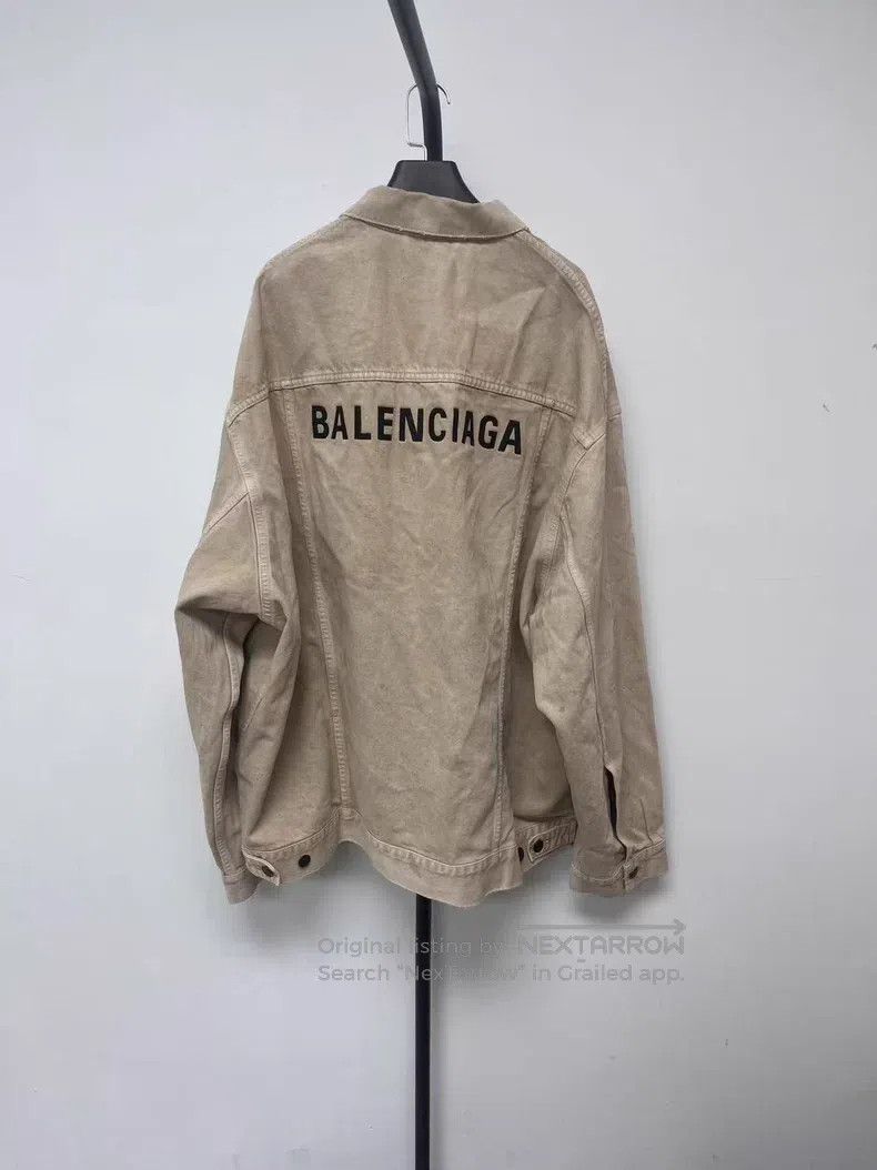 Balenciaga Balenciaga Single Button Long Sleeve Collar Denim Jacket Size US XL / EU 56 / 4 - 1 Thumbnail