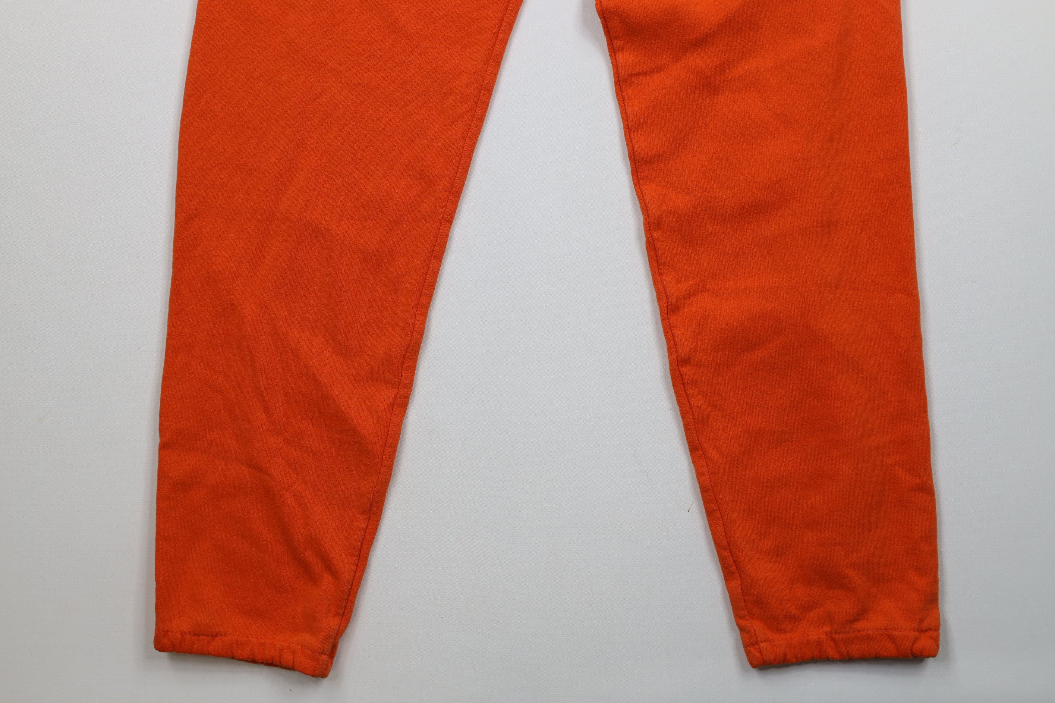 Vintage Vintage 90s Streetwear Blank Sweatpants Joggers Orange USA Size US 32 / EU 48 - 11 Thumbnail