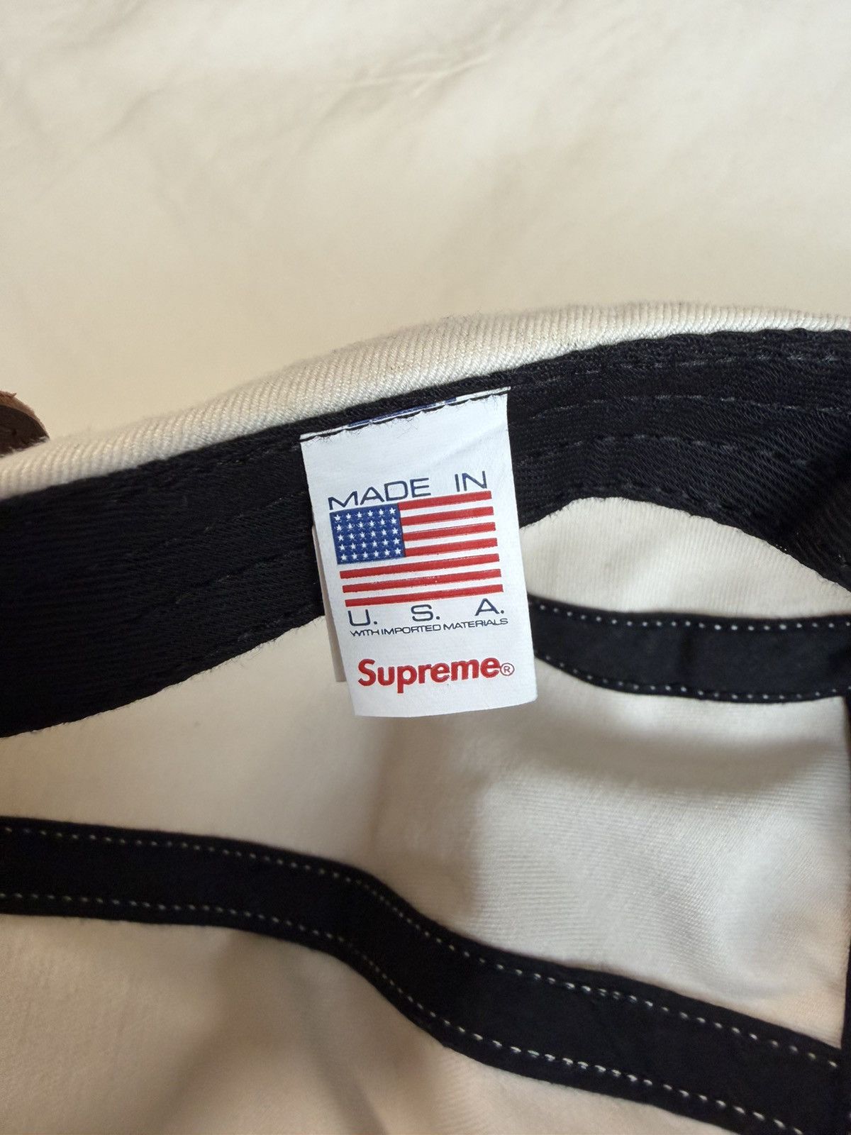 Supreme Supreme Camp Cap White Hat Leather Strap Size ONE SIZE - 5 Thumbnail
