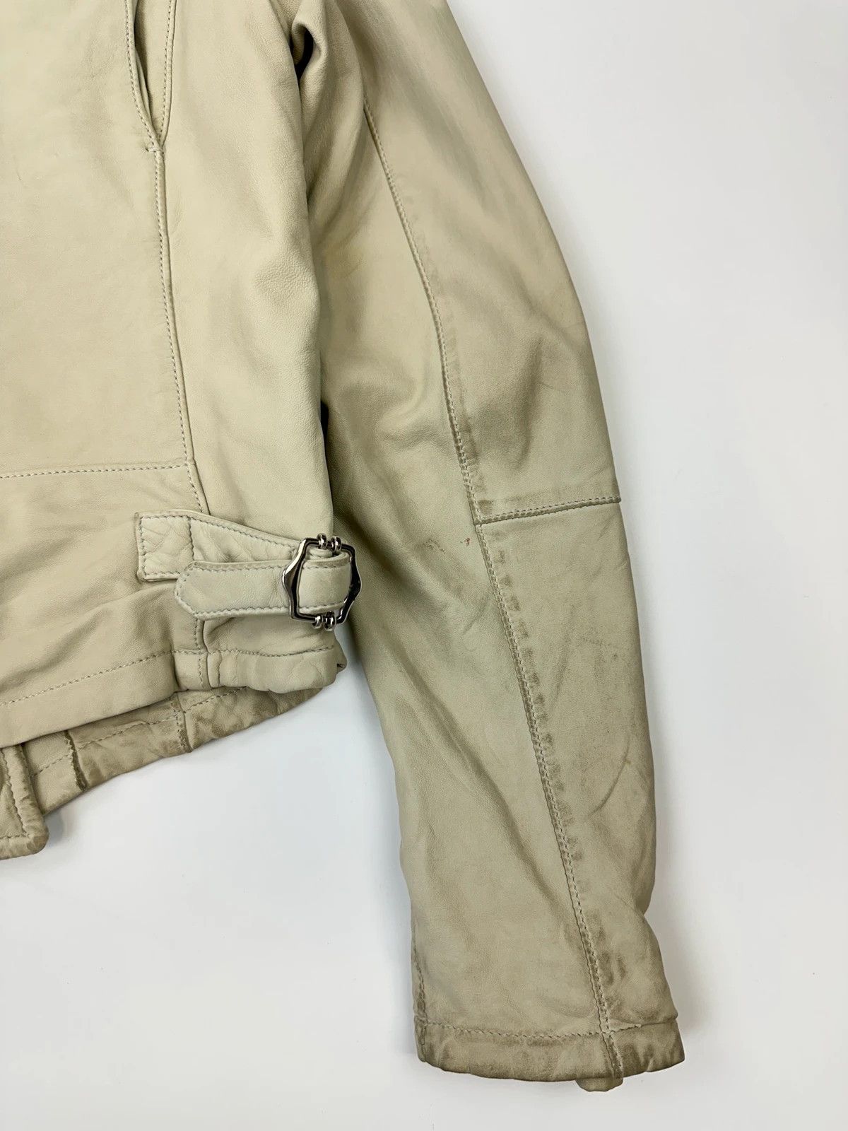 Prada Prada Sport FW02 Beige Perfecto Leather Multi Pocket Jacket Size M / US 6-8 / IT 42-44 - 9 Thumbnail