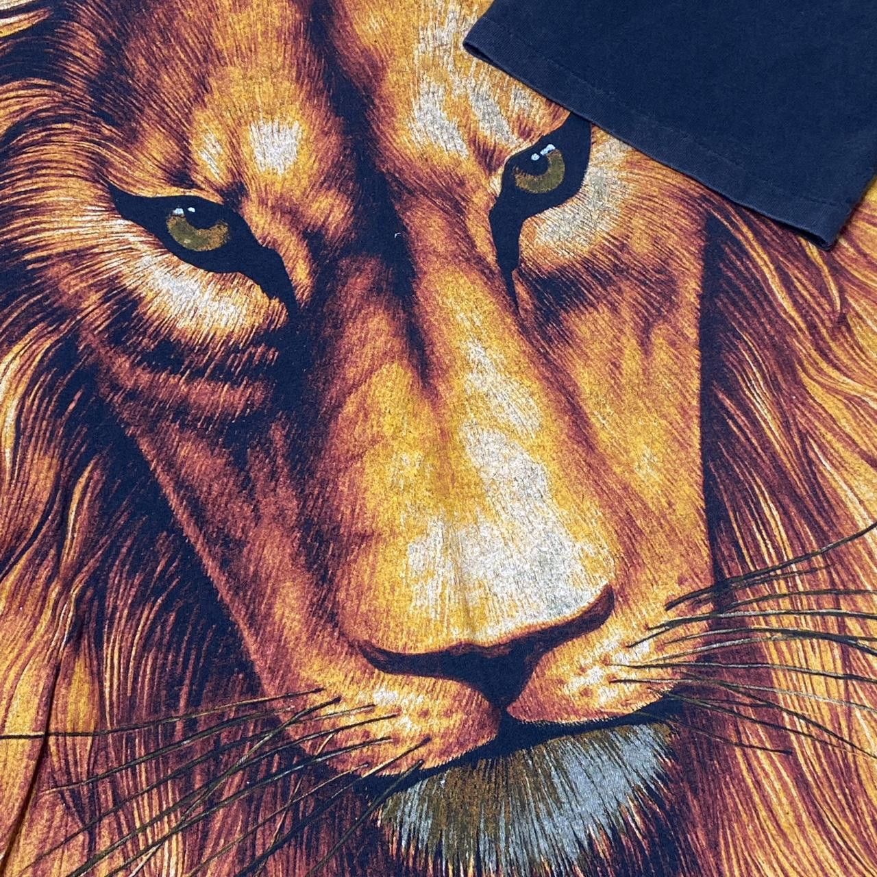 Other Vintage Big Face Lion Faded Black AOP Nature Tee Size Large Size US L / EU 52-54 / 3 - 3 Thumbnail