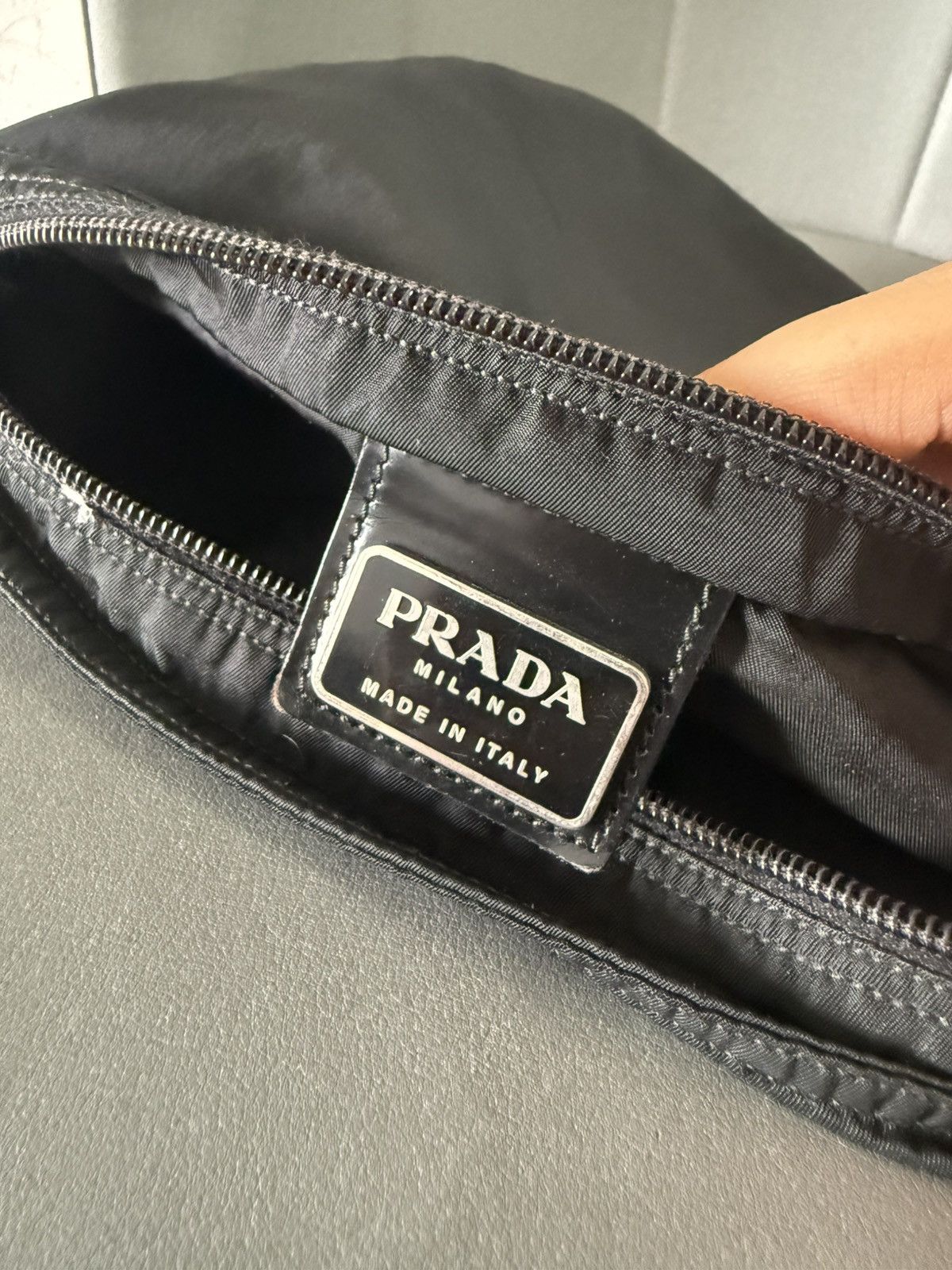 Prada Vintage Prada Medium Black Crossbody Sling Bag Size ONE SIZE - 9 Thumbnail