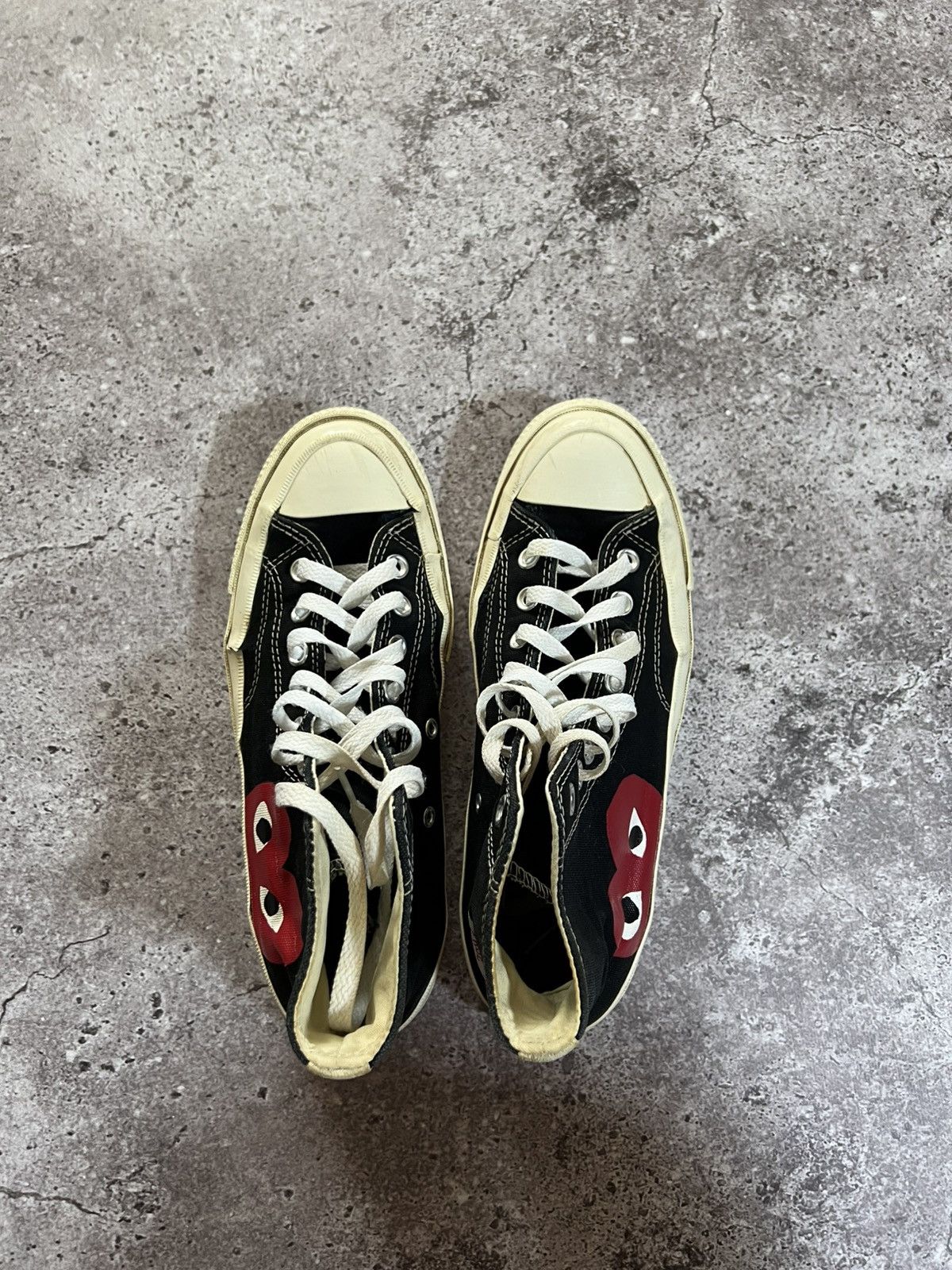 Comme des Garcons Comme Des Garçons Converse High Top Black Heart Used Size US 9 / IT 39 - 13 Thumbnail