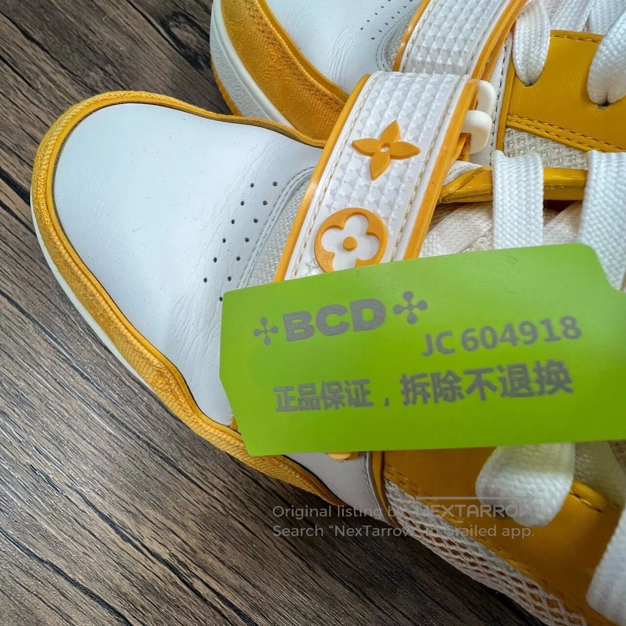 Louis Vuitton LV Trainer White Yellow Velcro Sneakers. Size US 9.5 / EU 42-43 - 8 Thumbnail