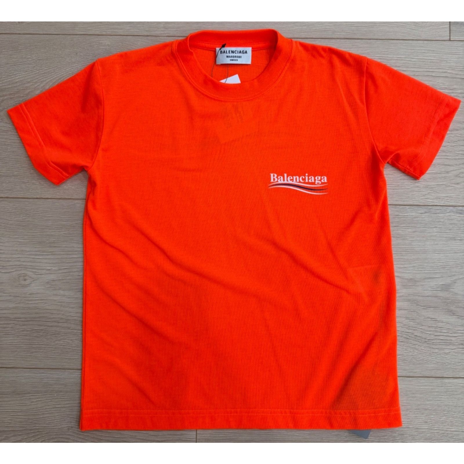 Balenciaga Balenciaga Political Campaign Neon Orange Tee T-Shirt Small Size S / US 4 / IT 40 - 2 Thumbnail