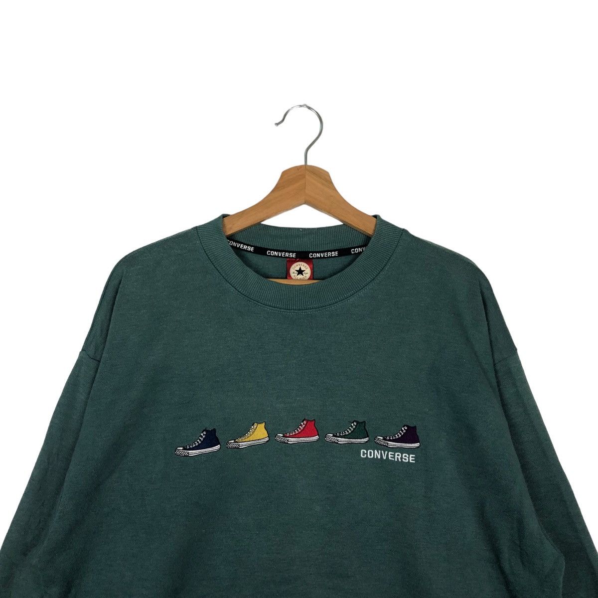 Japanese Brand 🔥90’s STREETWEAR CONVERSE CREWNECK SWEATSHIRT BIG LOGO USA Size US M / EU 48-50 / 2 - 2 Thumbnail
