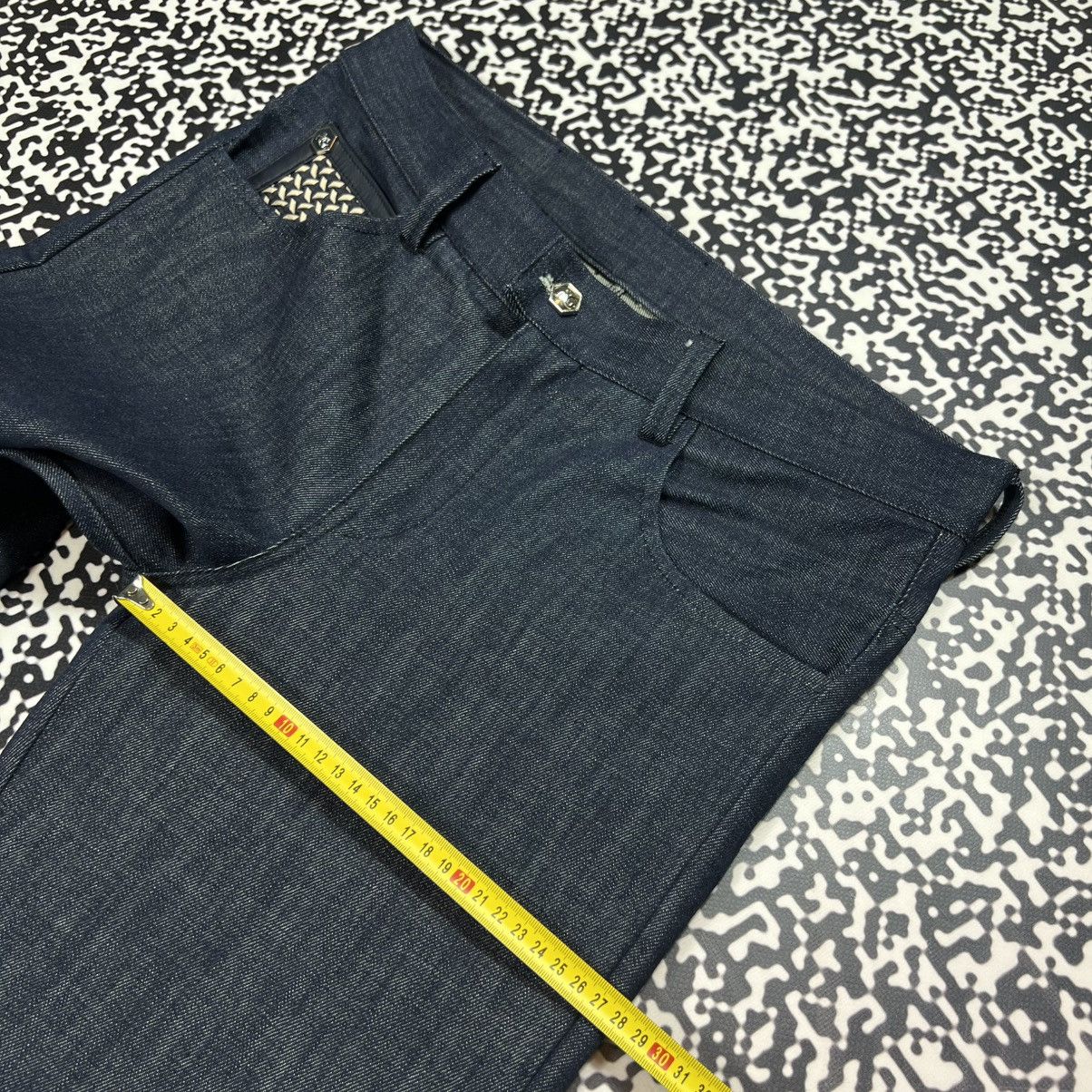 Angelo Galasso ANGELO GALASSO Denim Jeans Leather Pocket Luxury Rare Style Size US 34 / EU 50 - 19 Thumbnail