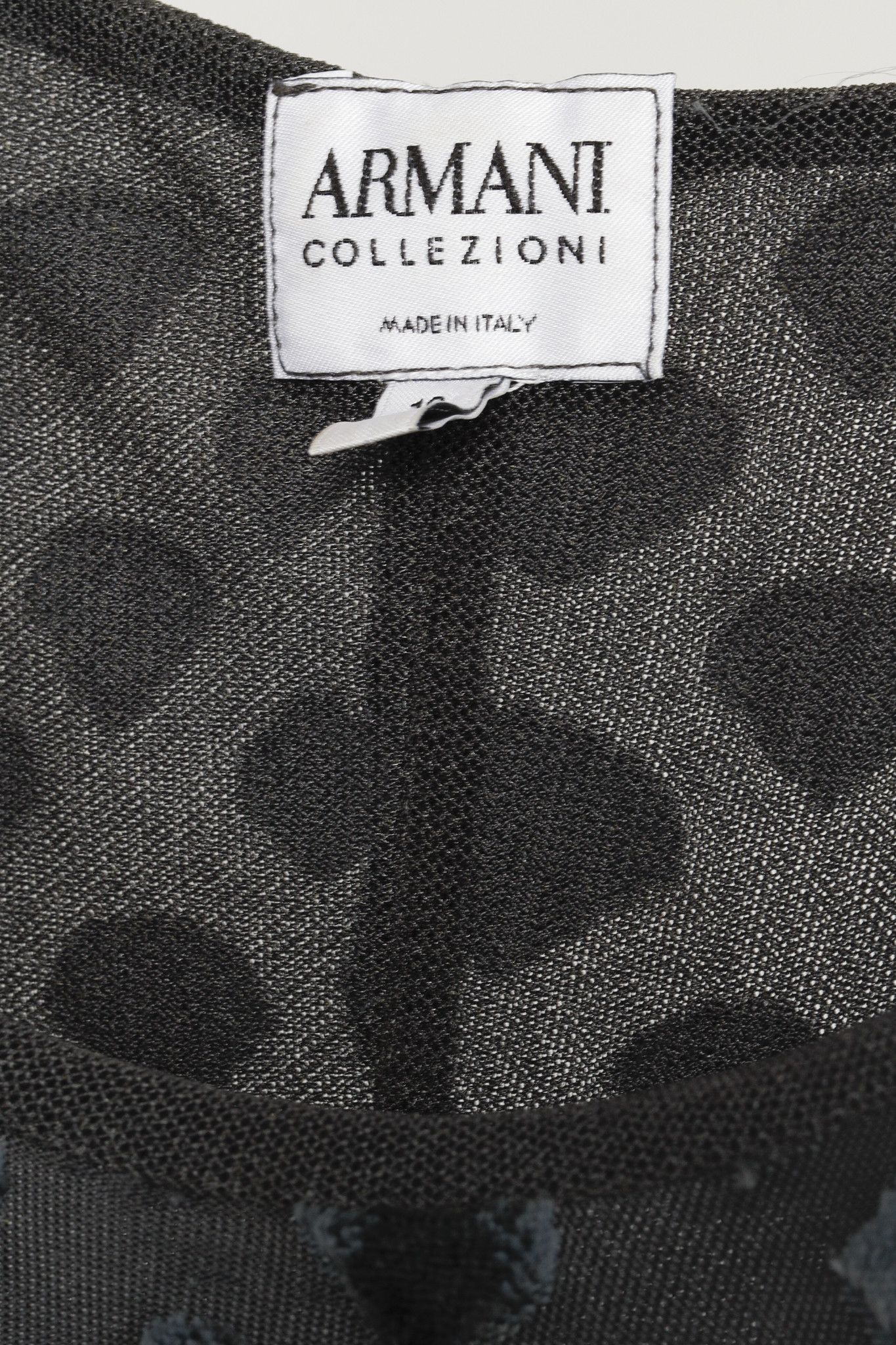 Armani Collezioni Armani Collezioni Grey Flocked Drops Dress Size L / US 10 / IT 46 - 4 Thumbnail