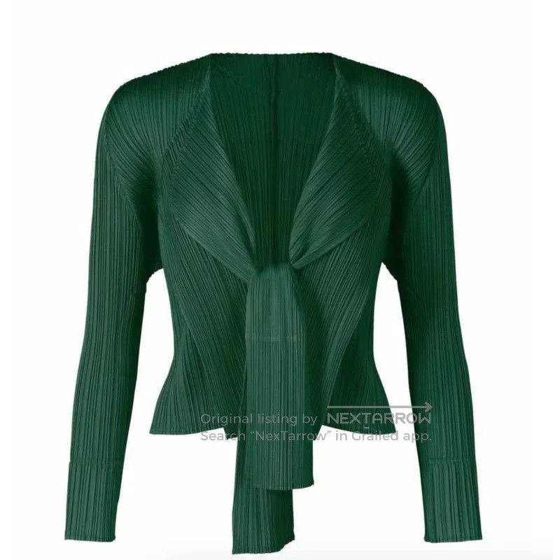 Issey Miyake Issey Miyake Green Coat Size L / US 10 / IT 46 - 5 Thumbnail