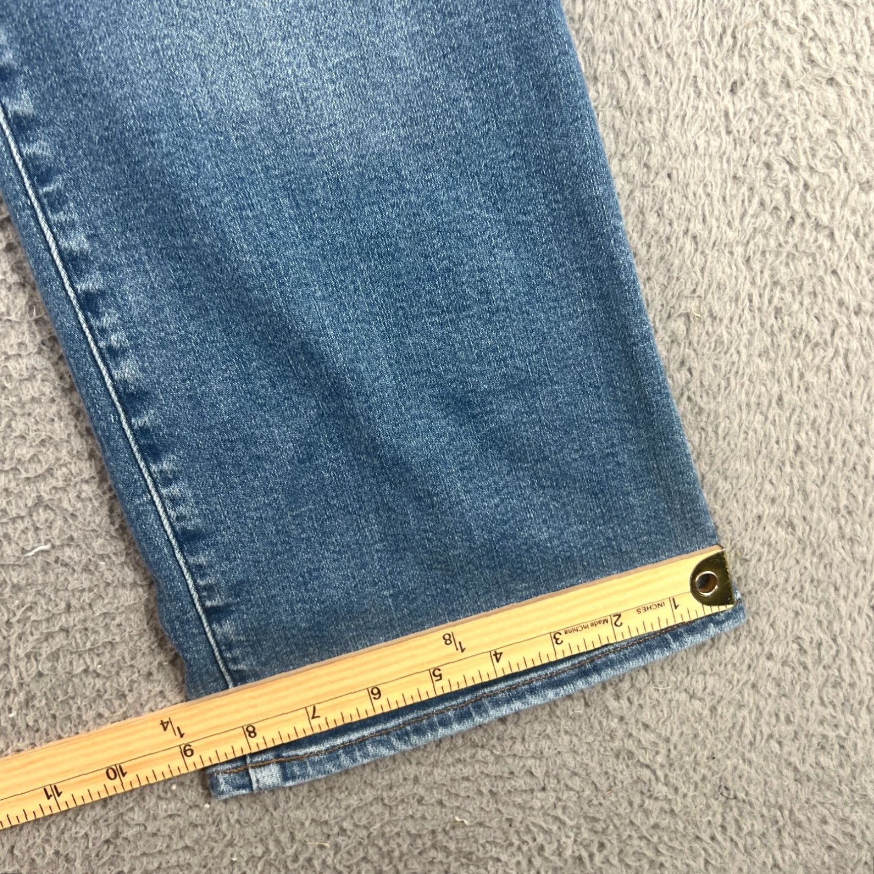Madewell Madewell Women's Jeans Cali Demi-Boot Size 31 High Rise Blue Raw Hem Stretch Size 24" / US 00 / IT 34 - 2 Thumbnail