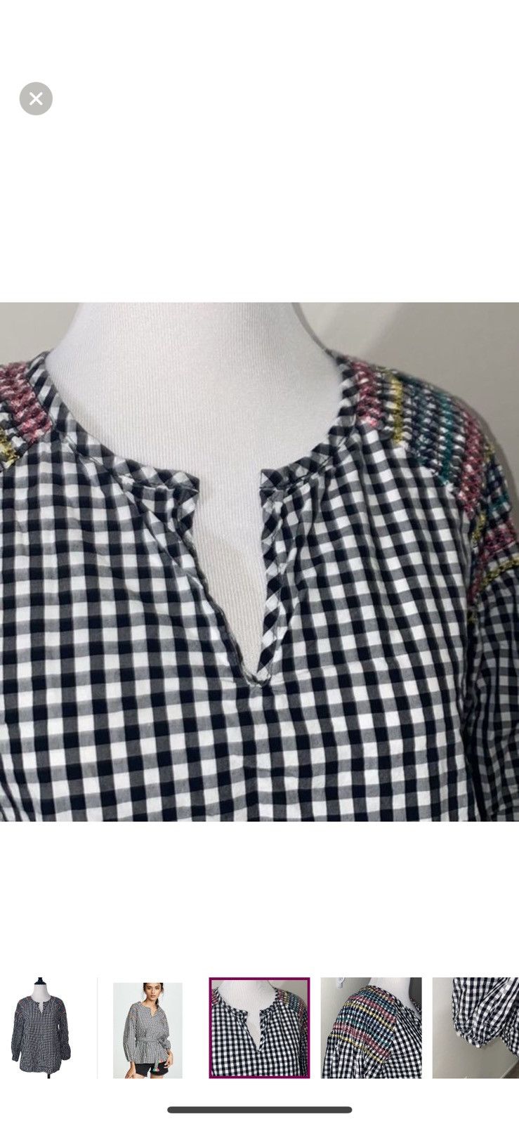 Madewell Madewell XS smocked gingham top Size XS / US 0-2 / IT 36-38 - 5 Thumbnail
