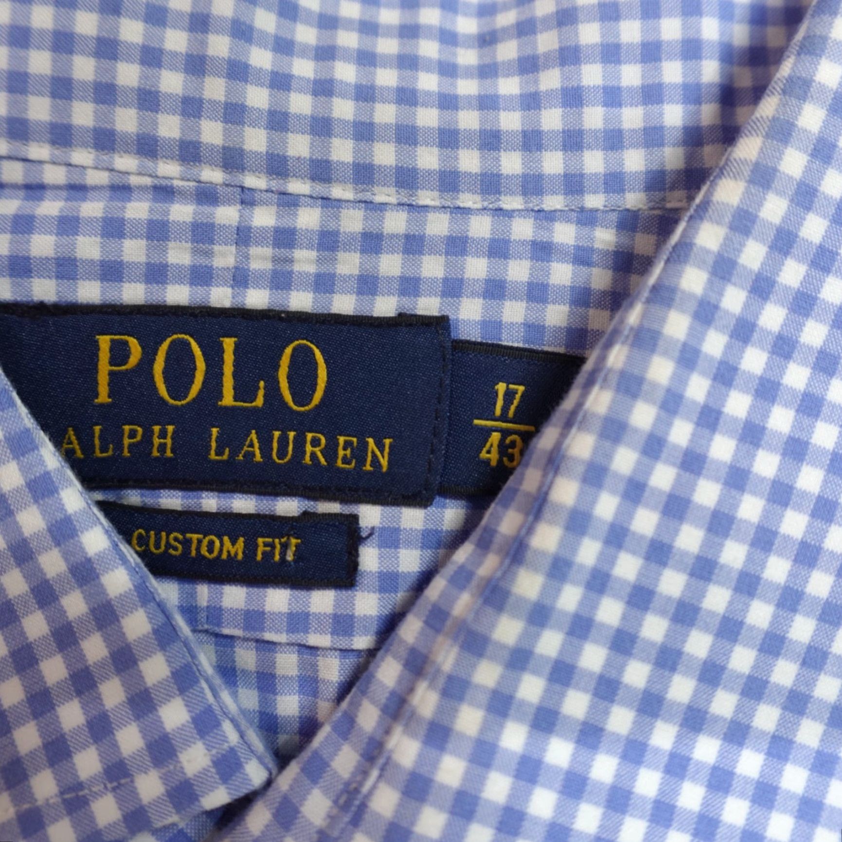 Polo Ralph Lauren Polo Ralph Lauren Shirt XL Blue Gingham Cotton Spread Collar Button-Up Shirt Mens Regular Size XL Size US XL / EU 56 / 4 - 3 Thumbnail