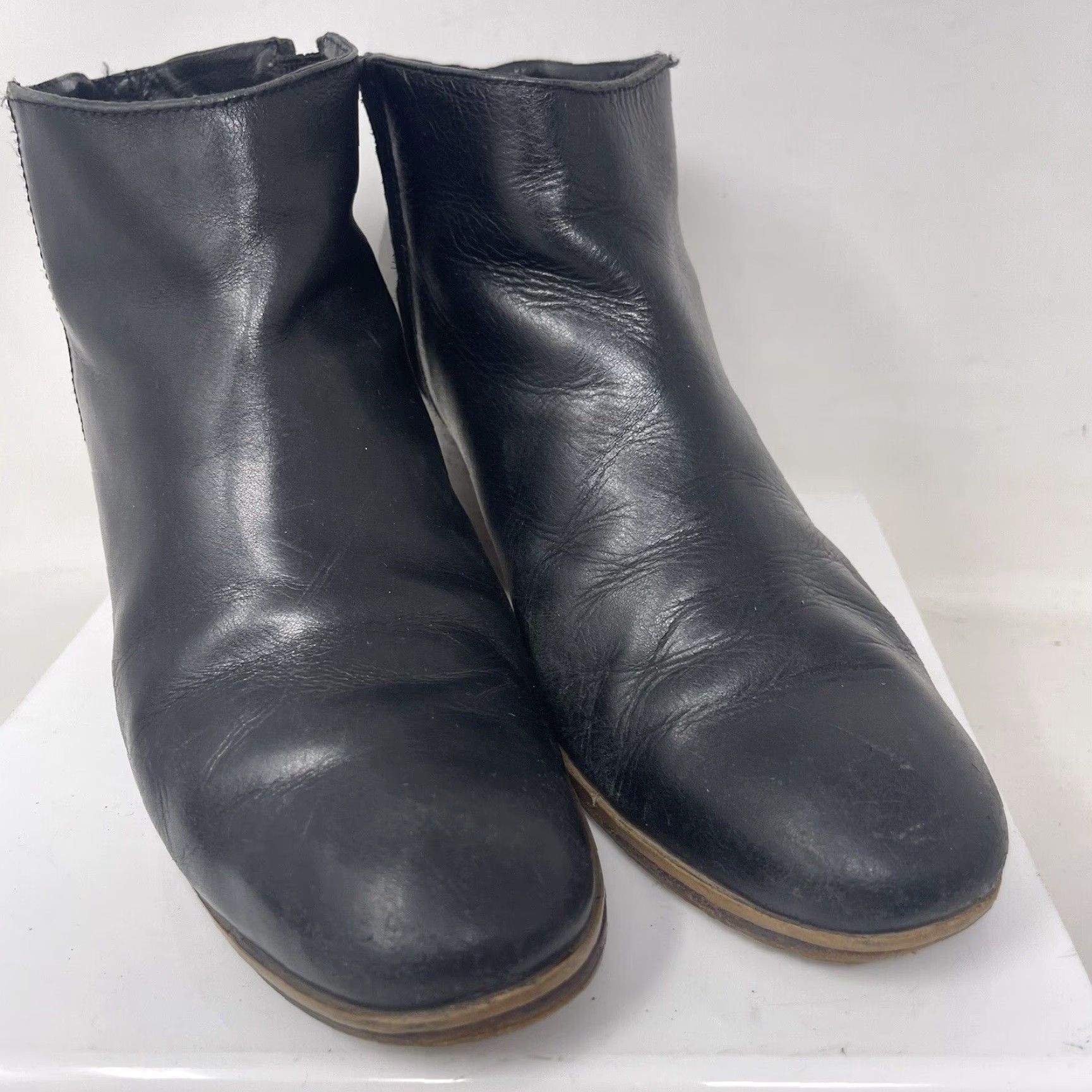 Rachel Comey Rachel Comey Mars Booties 7.5 Black Leather Chunky Heel Womens Size US 7.5 / IT 37.5 - 5 Thumbnail