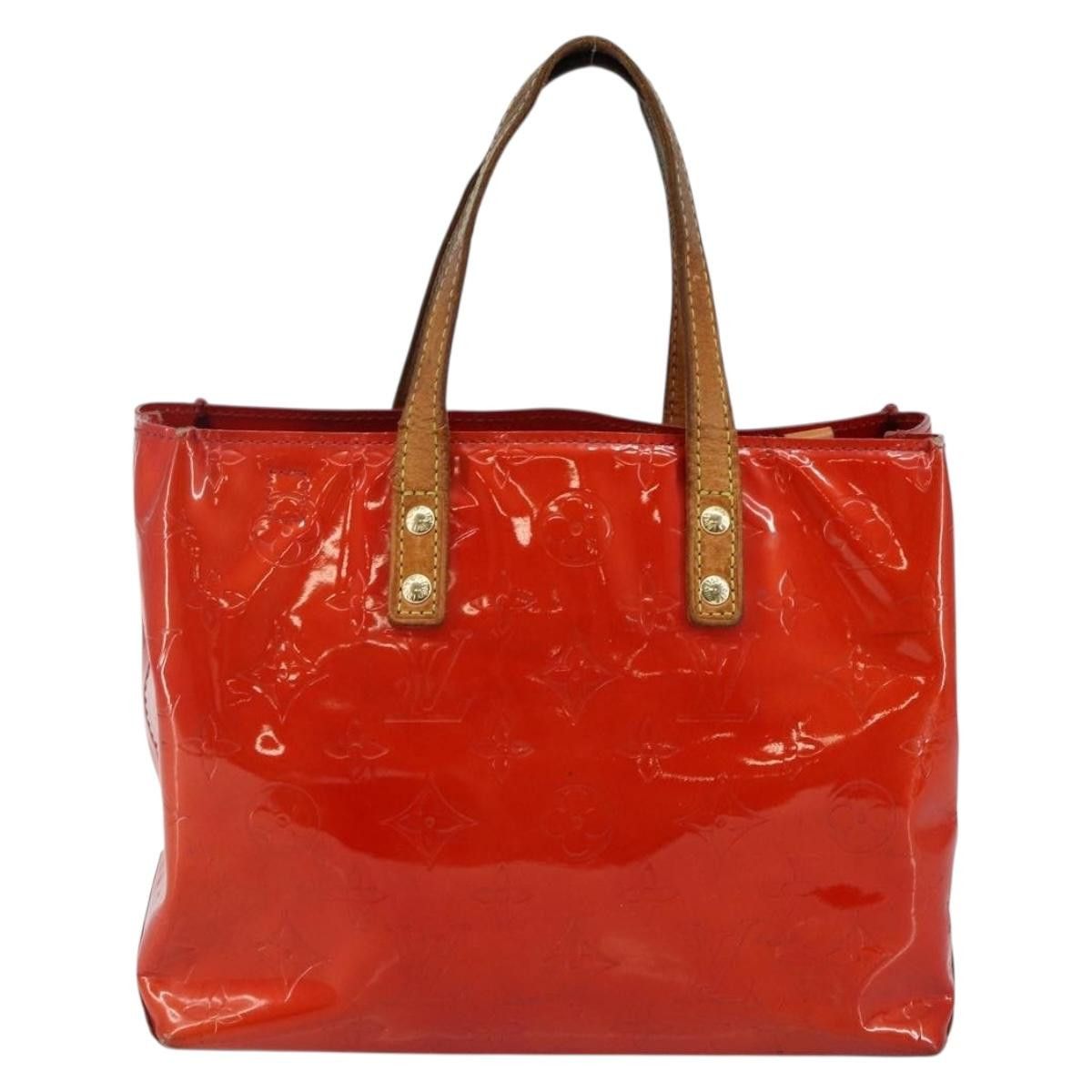 Louis Vuitton LOUIS VUITTON Monogram Vernis Reade PM Hand Bag Red Rouge Size ONE SIZE - 3 Thumbnail