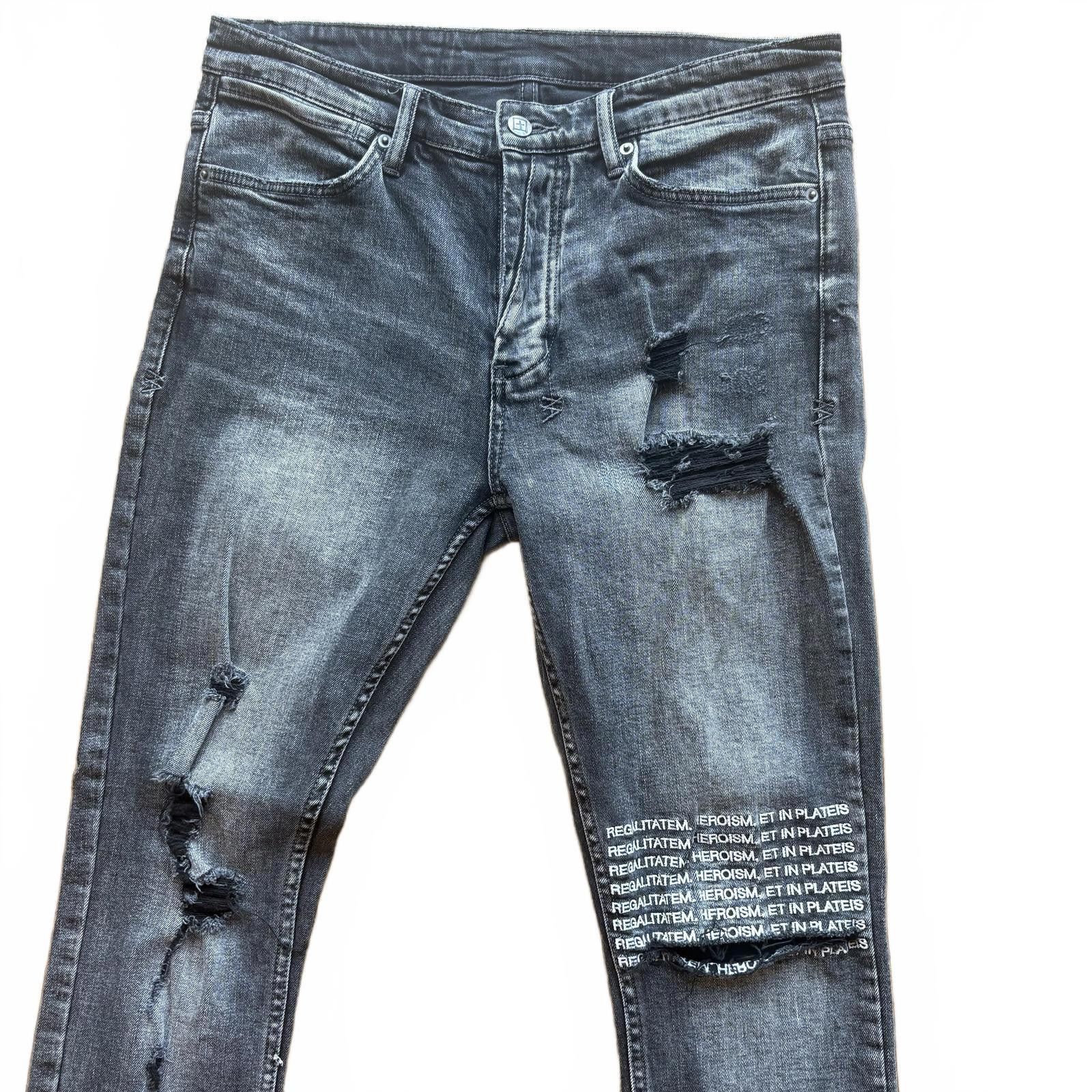 Ksubi Ksubi Black Van Winkle Angst Plateis Jeans Size US 33 - 4 Thumbnail