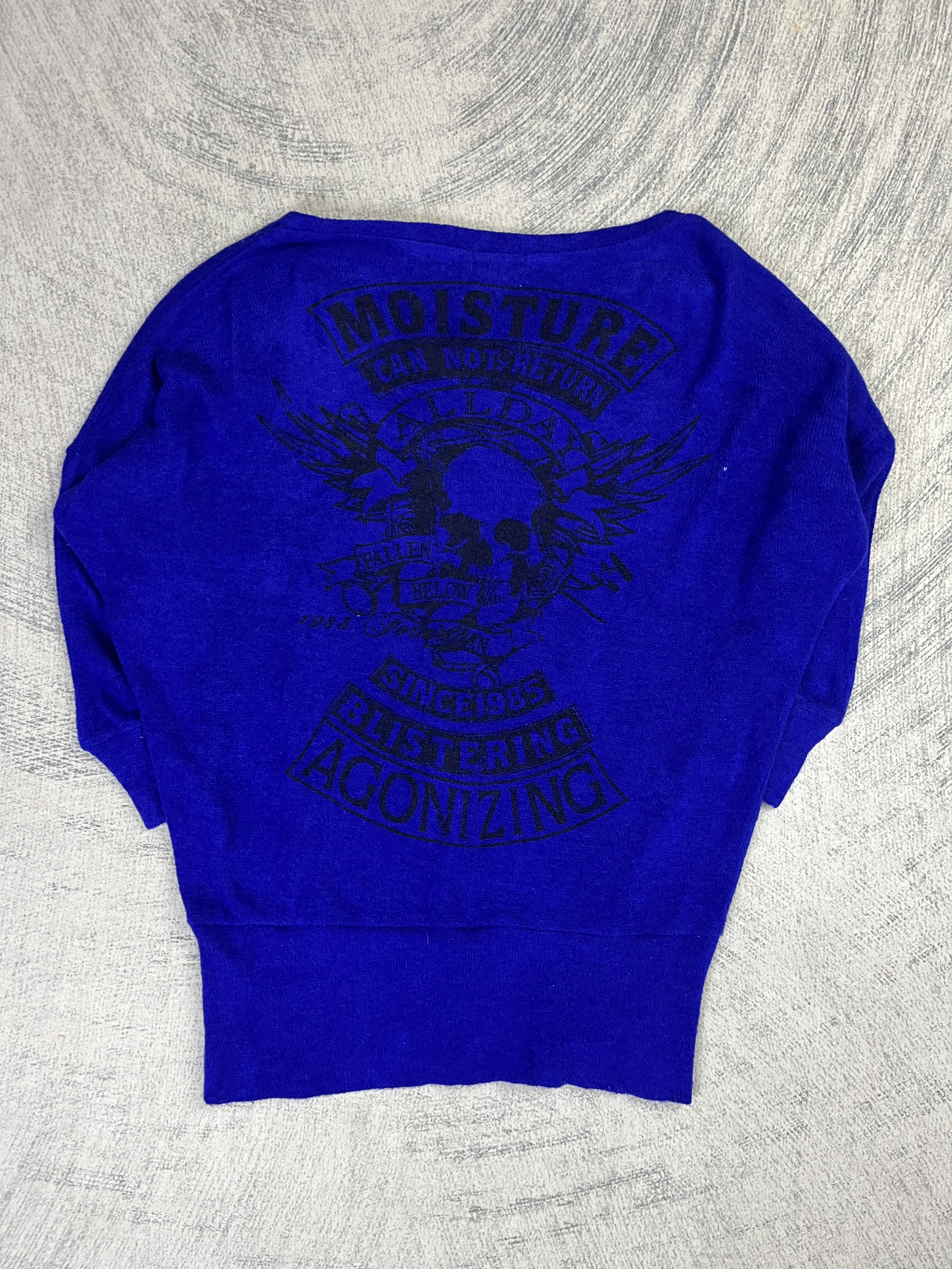 Japanese Brand M.K.R Seditionaries Beaded Skull Oversized Knitted Top Size M / US 6-8 / IT 42-44 - 2 Thumbnail