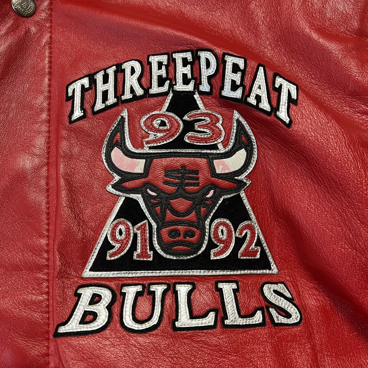 Jeff Hamilton × NBA DS Jeff Hamilton NBA Bulls 3 Three Peat Leather Jacket Size US L / EU 52-54 / 3 - 4 Thumbnail