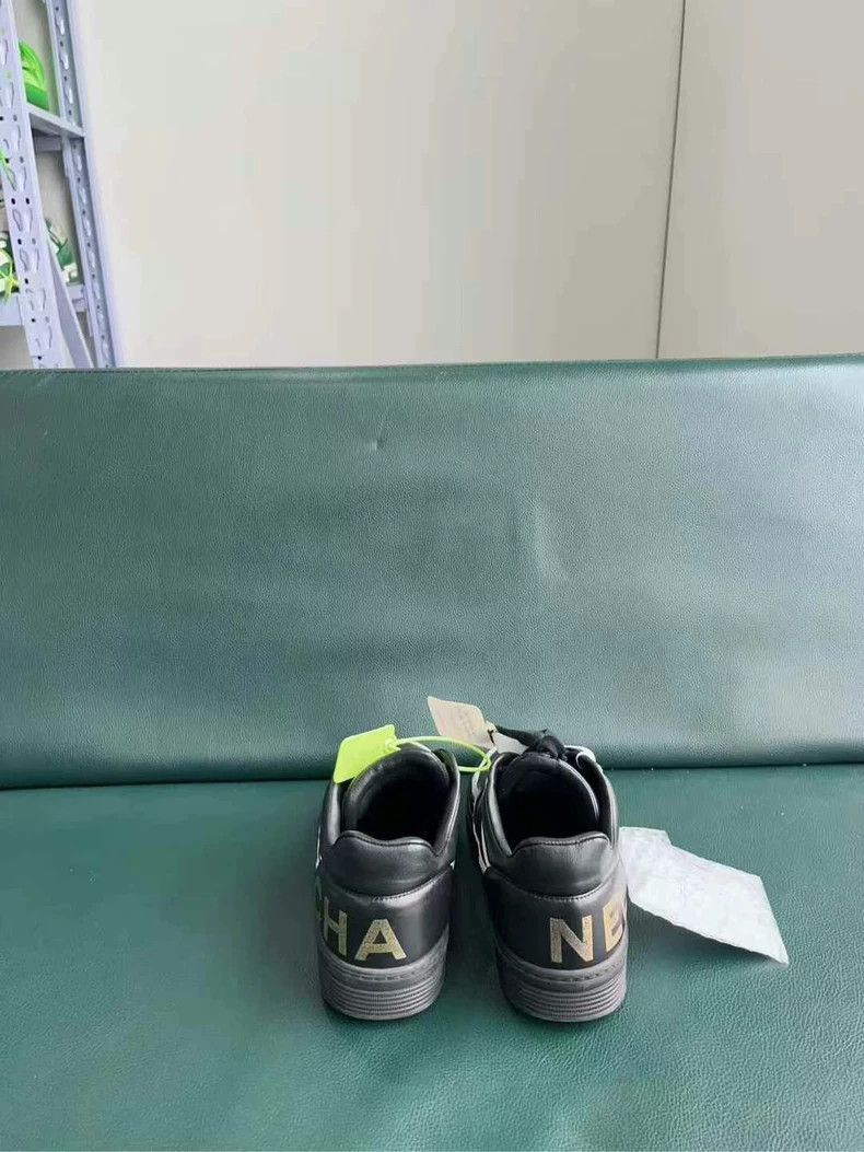 Chanel Chanel Black Gold Sneakers Size 36 -2505 Size US 6 / IT 36 - 2 Thumbnail