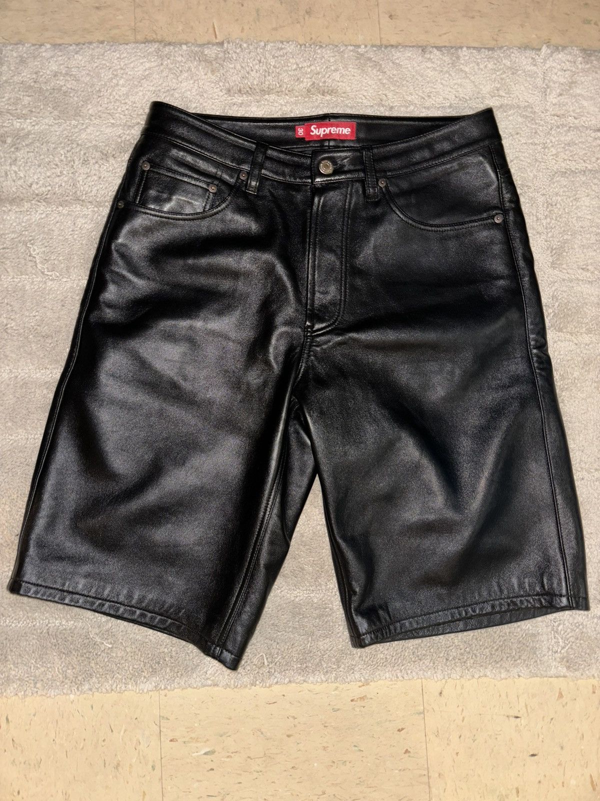 Supreme Supreme Black Leather Baggy shorts Size US 30 / EU 46 - 3 Thumbnail