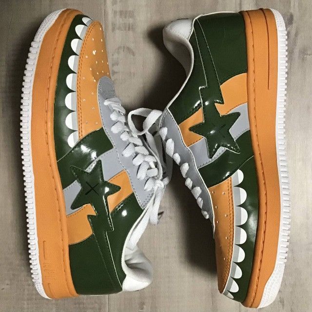 Bape × Kaws × Nigo KAWS CHOMPERS BAPE STA Patent Leather Sneakers APE NIGO Size US 9.5 / EU 42-43 - 3 Thumbnail
