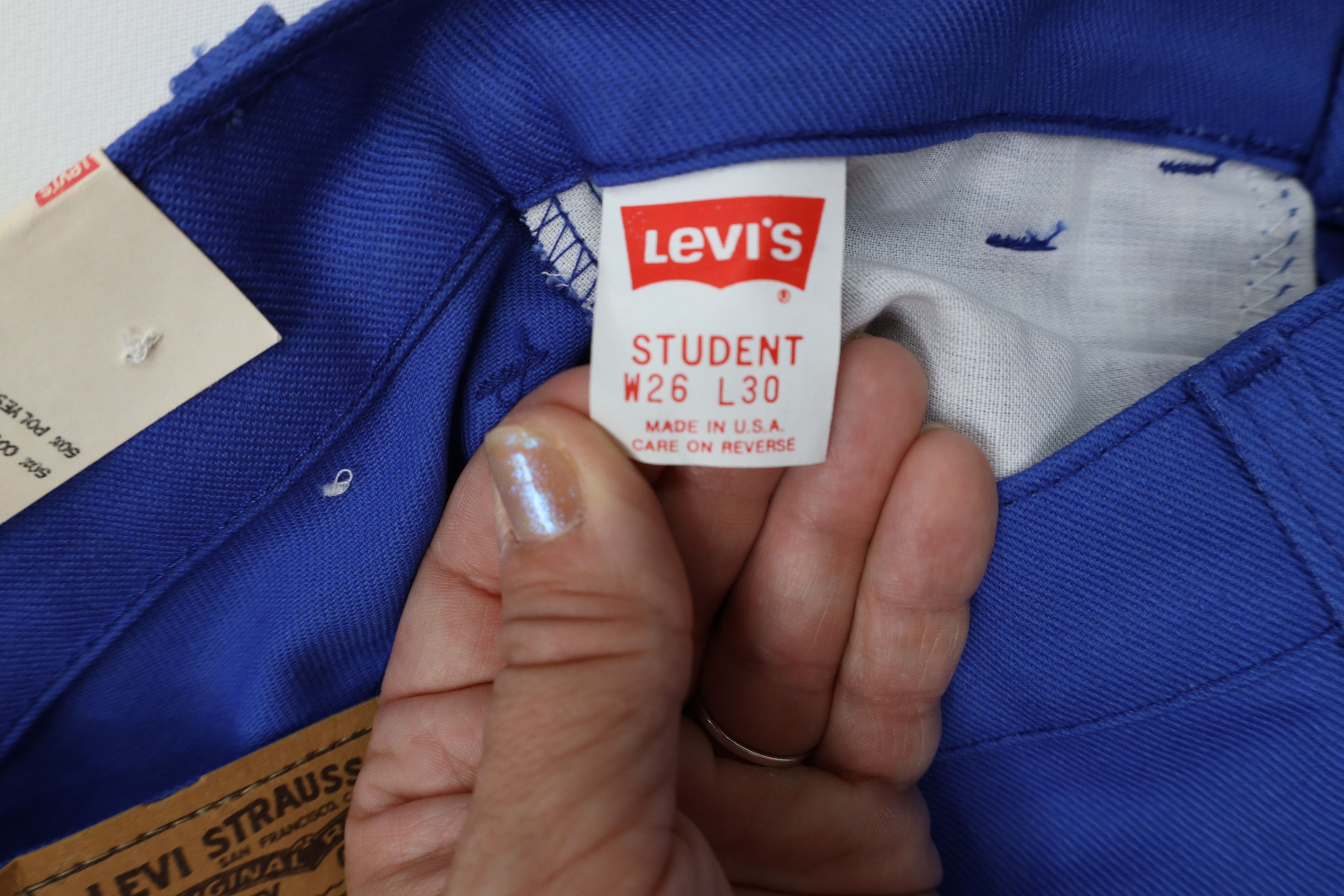 Levi's Deadstock Vintage 80s Levis Student Fit Straight Leg Jeans Size 26" / US 2 / IT 38 - 6 Thumbnail