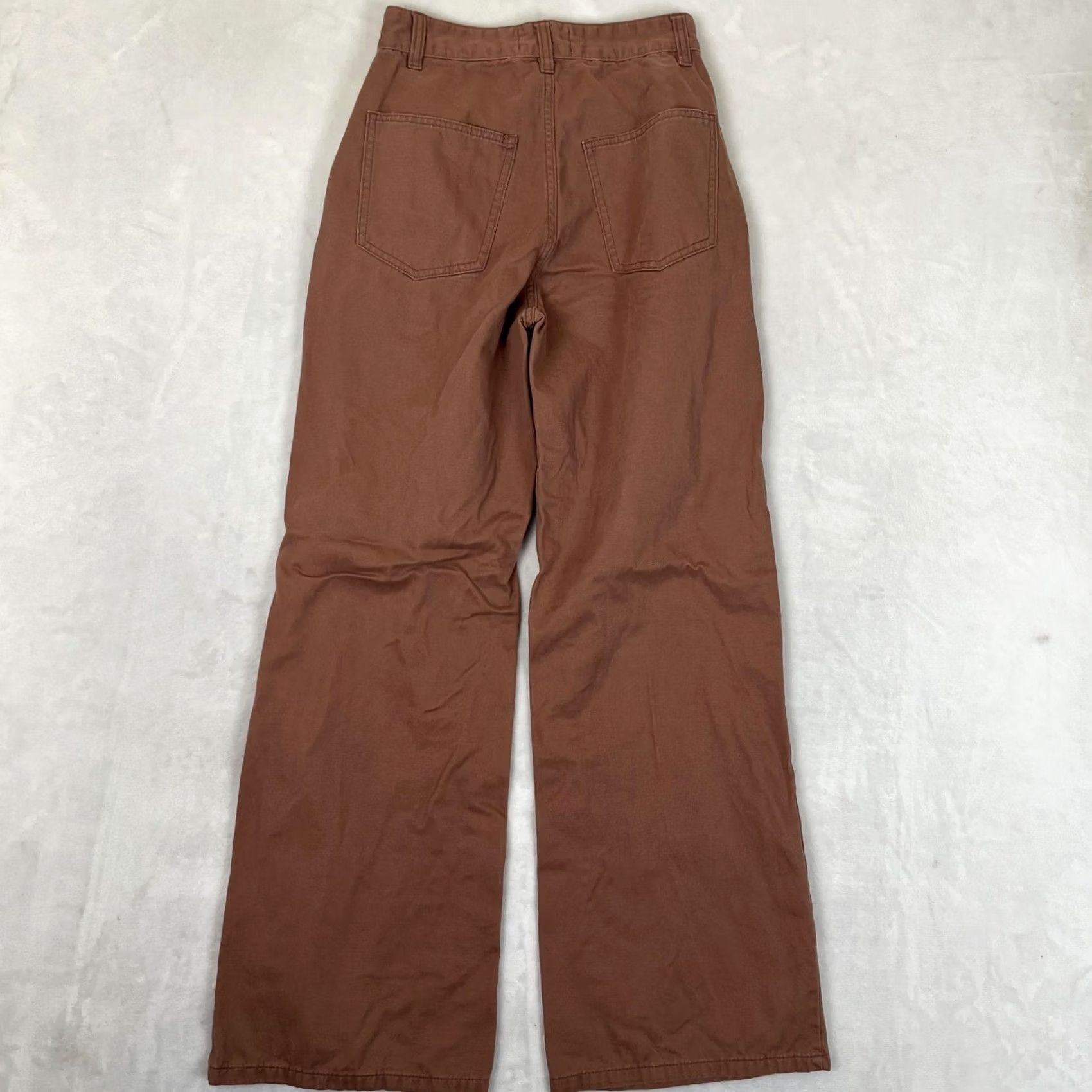 Cotton On Cotton On Pants Womens 4 Brown Twill Chino Straight Leg Relaxed Casual Size 27" / US 4 / IT 40 - 7 Thumbnail
